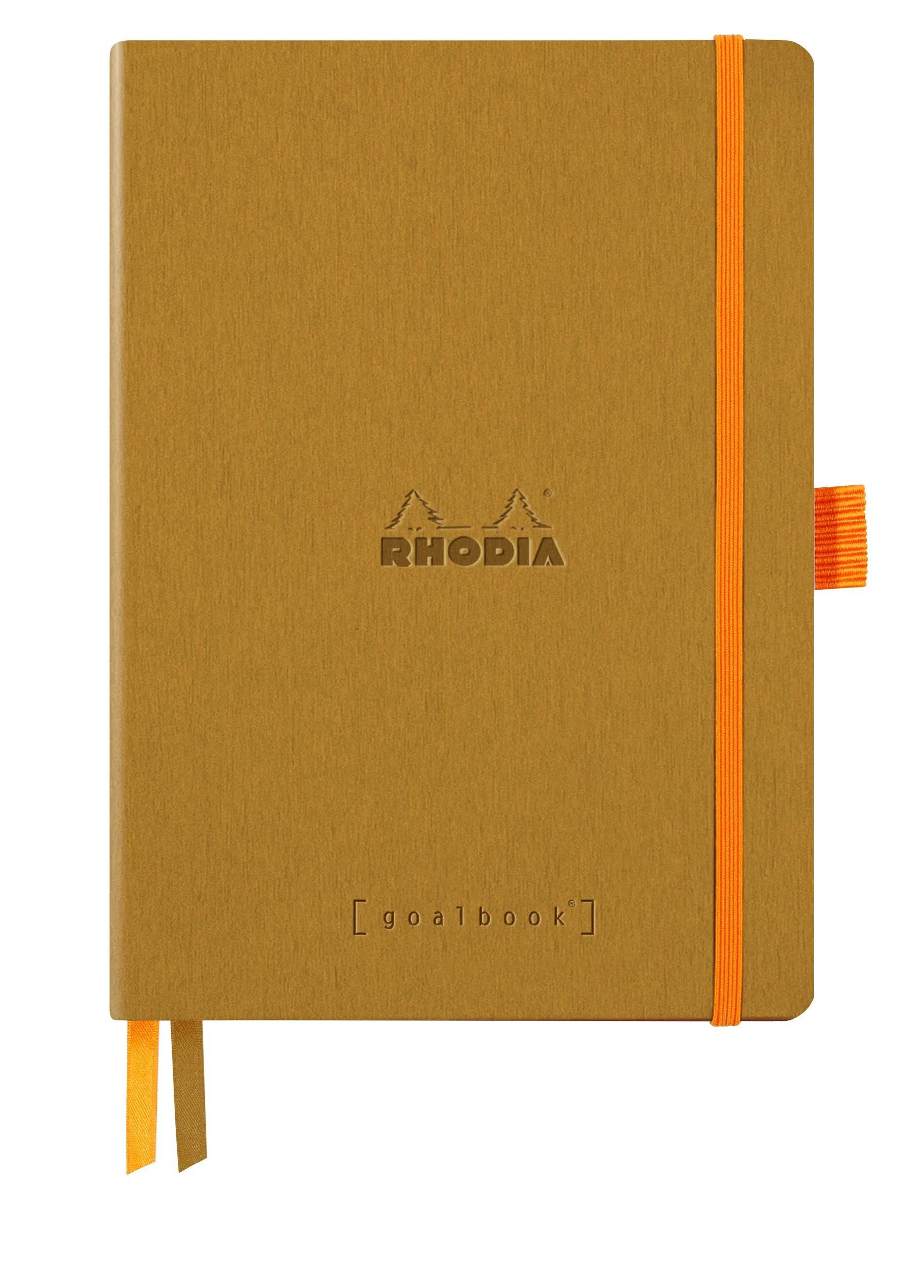 Rhodia Einsteck-Fotoalbum Goalbook A5 120 Bl elfenbein 90g, Dot/punktkariert Gold 117811C, Kreatives Notizbuch