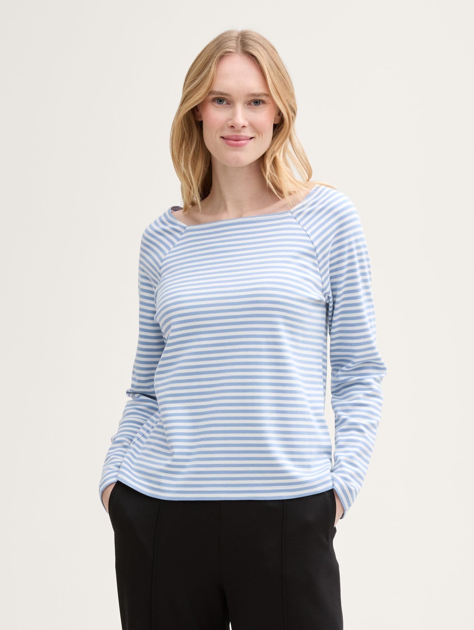 Langarmshirt Langarmshirt mit Streifenmuster