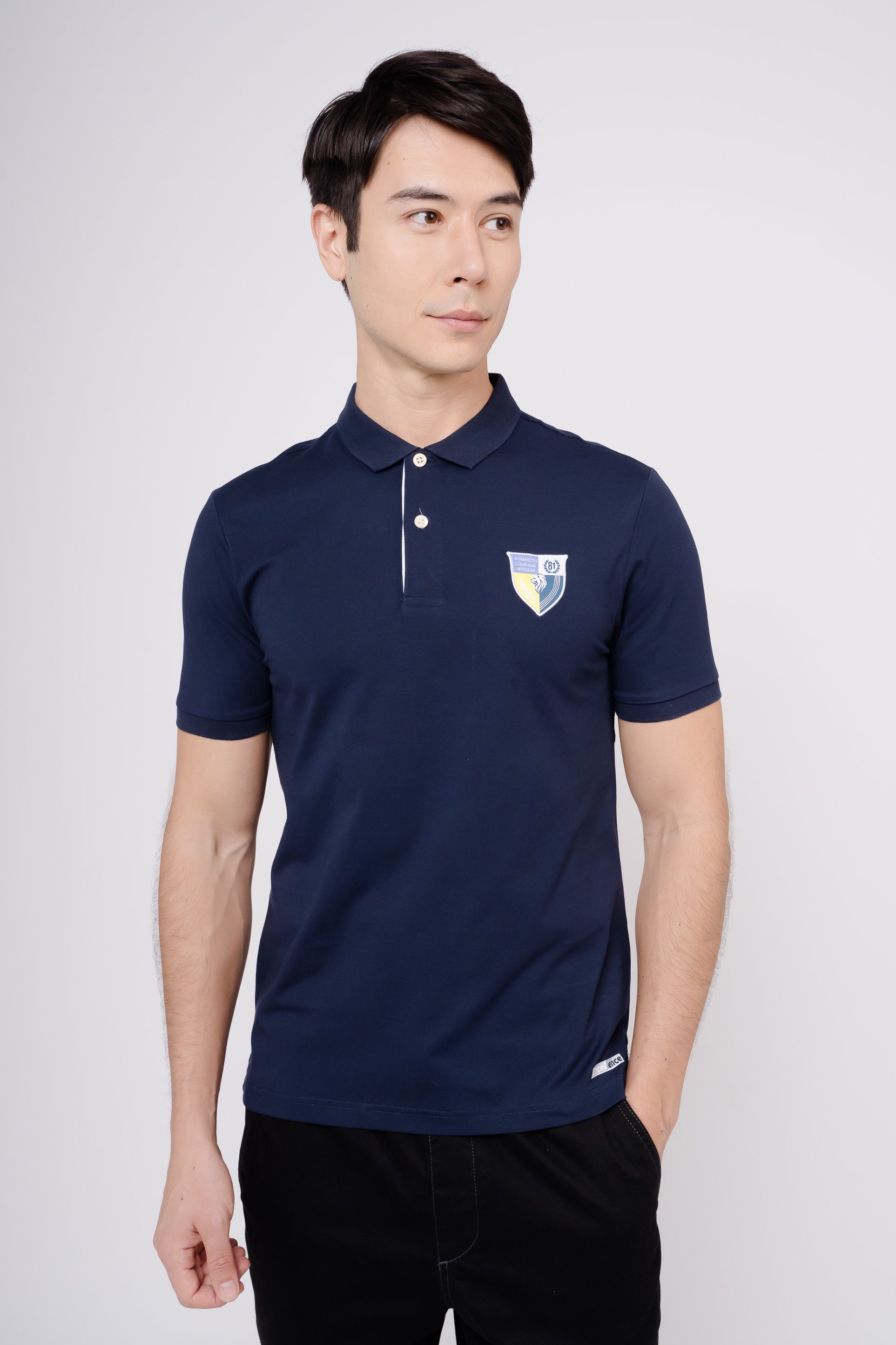 dunkelblau GIORDANO Sorona mit Quick-Dry-Technologie Poloshirt