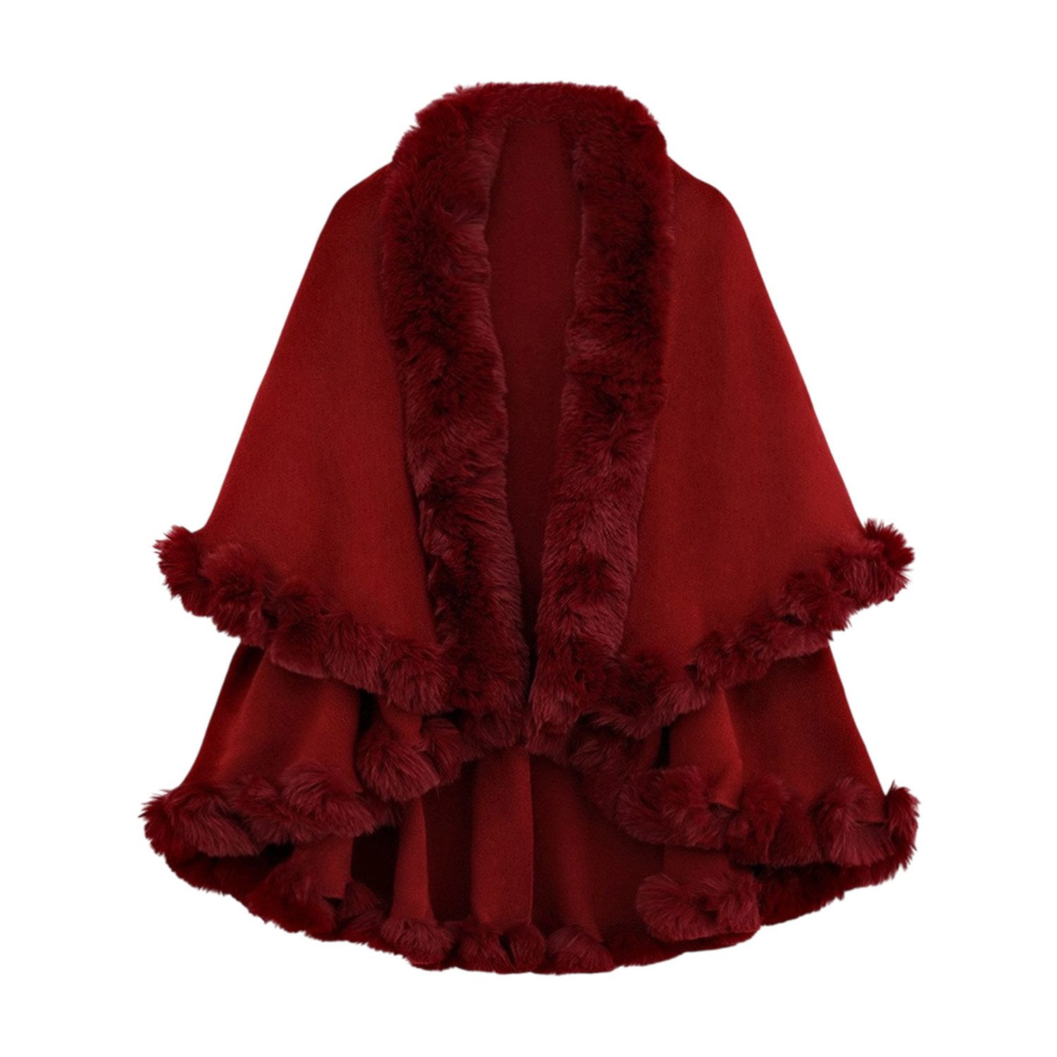 Refttenw Poncho Cardigan-Schal, Cape-Schal,Strickponcho,Warmer Schal