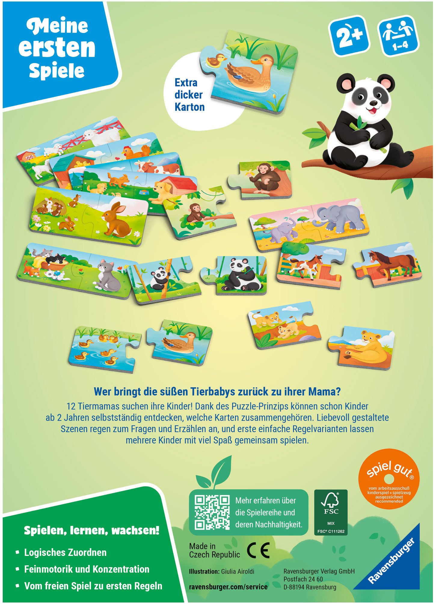 Ravensburger Spiel Tiere und ihre Kinder, Kinderspiel, Made in Europe