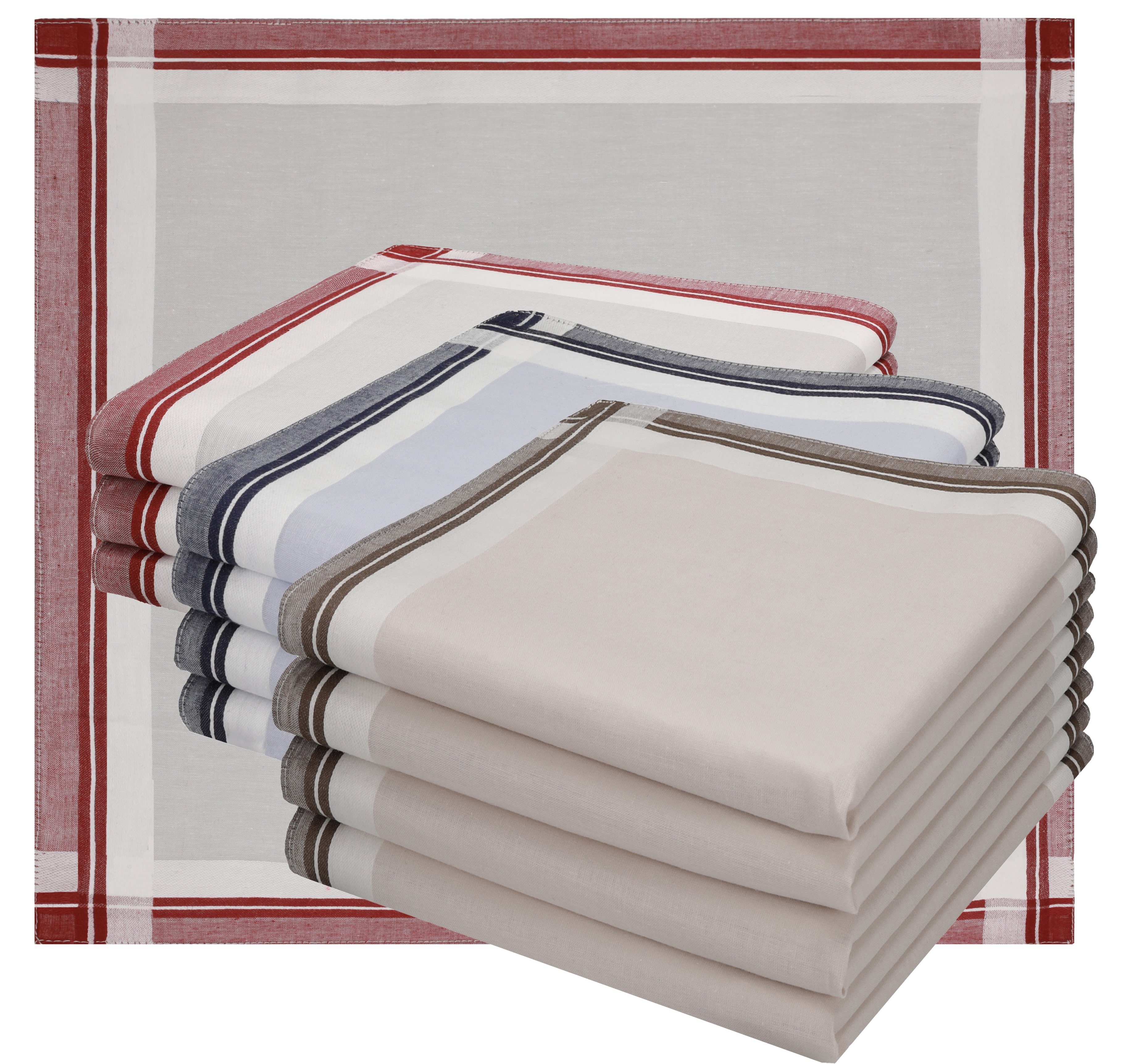 Betz Taschentuch Herren Stoff Носовые платки Set Leo 2 Dessin 1 Размер 40x40 cm, (Set, 12-St. 12 Носовые платки), 100% Baumwolle