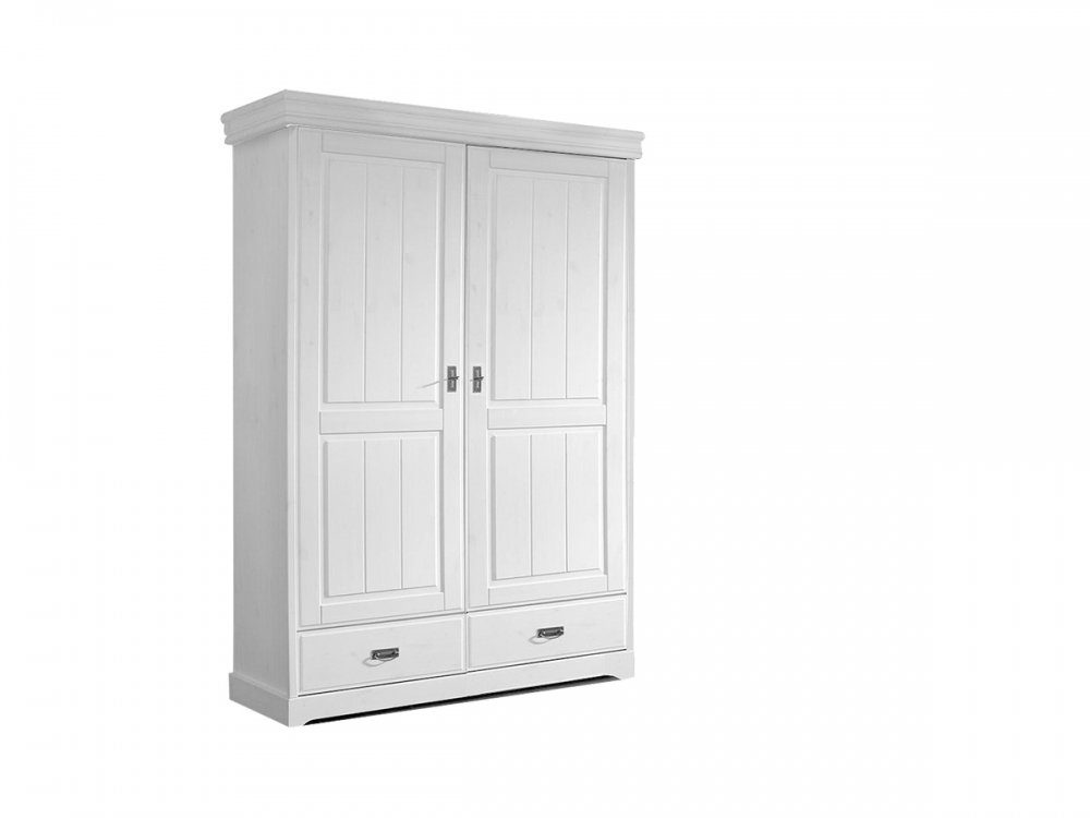 Moebel-Eins Kleiderschrank ROMAN Kleiderschrank / Drehtürenschrank, Material Massivholz, Kiefer