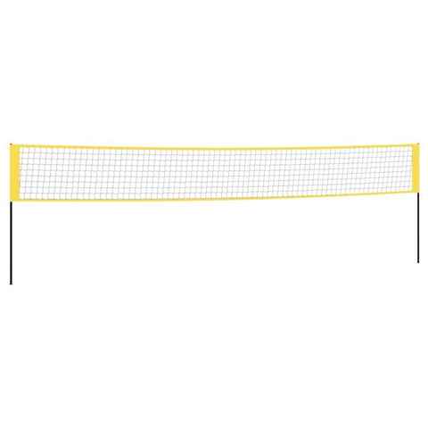 vidaXL Badmintonnetz Badminton-Netz Gelb und Schwarz 600x155 cm PE-Gewebe