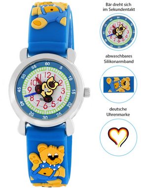 Pacific Time Quarzuhr Kinder Armbanduhr Teddybären Silikonarmband, Gratis Versand