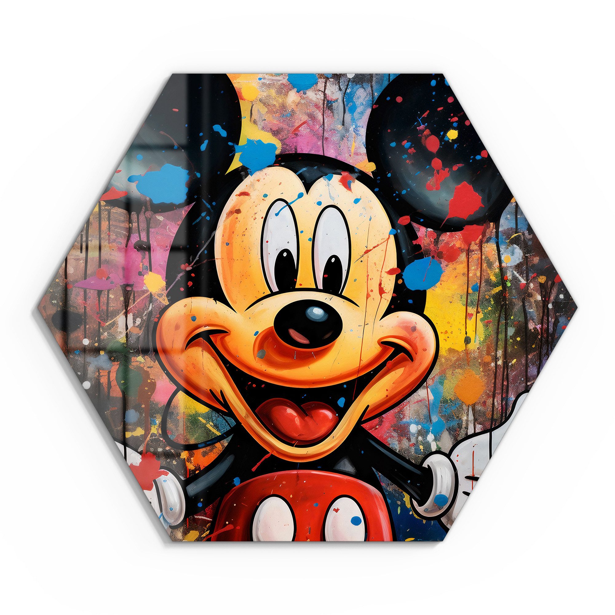 DEQOART Glasbild 'Mickey im Farbenzauber', 'Mickey günstig online kaufen