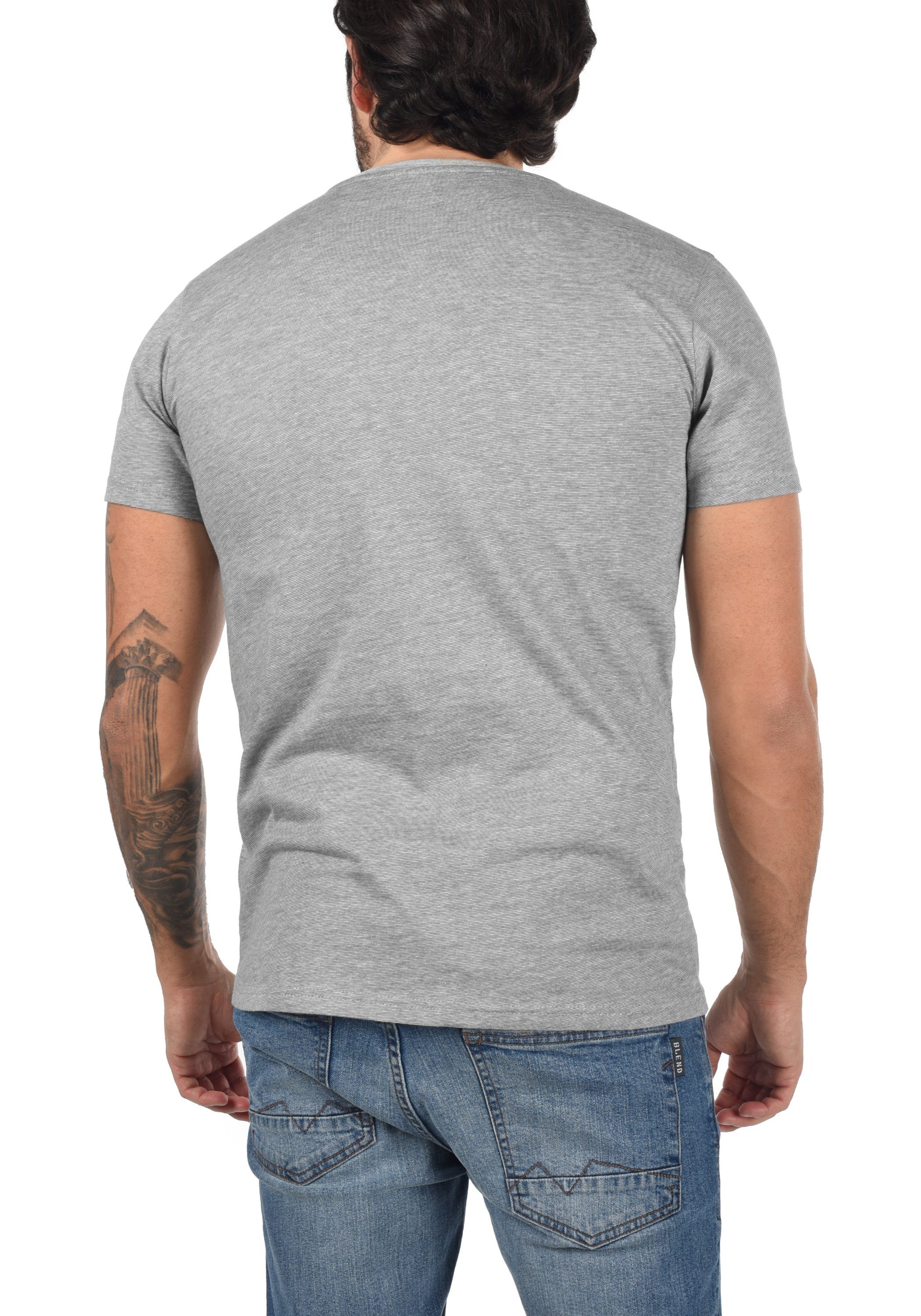 in Melangelook (8236) SDNed T-Shirt Grey !Solid Melange T-Shirt