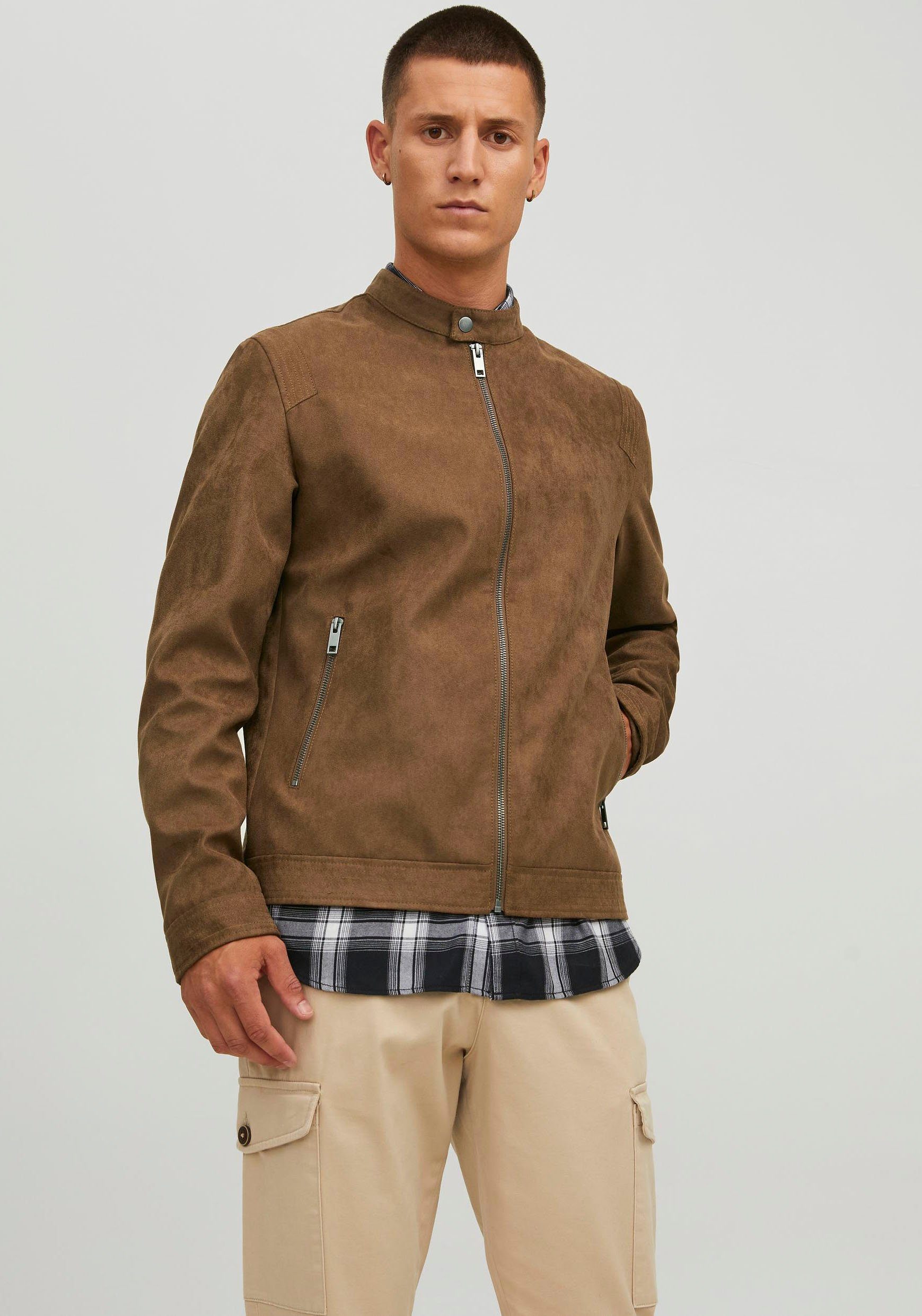 Jack & Jones Bikerjacke JJEROCKY CLEAN JACKET NOOS