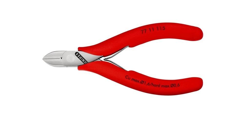 Knipex Seitenschneider Elektronik-Seitenschneider Kunststoffüberzug Facette mm Länge Form 115 ja spiegelpoliert 1