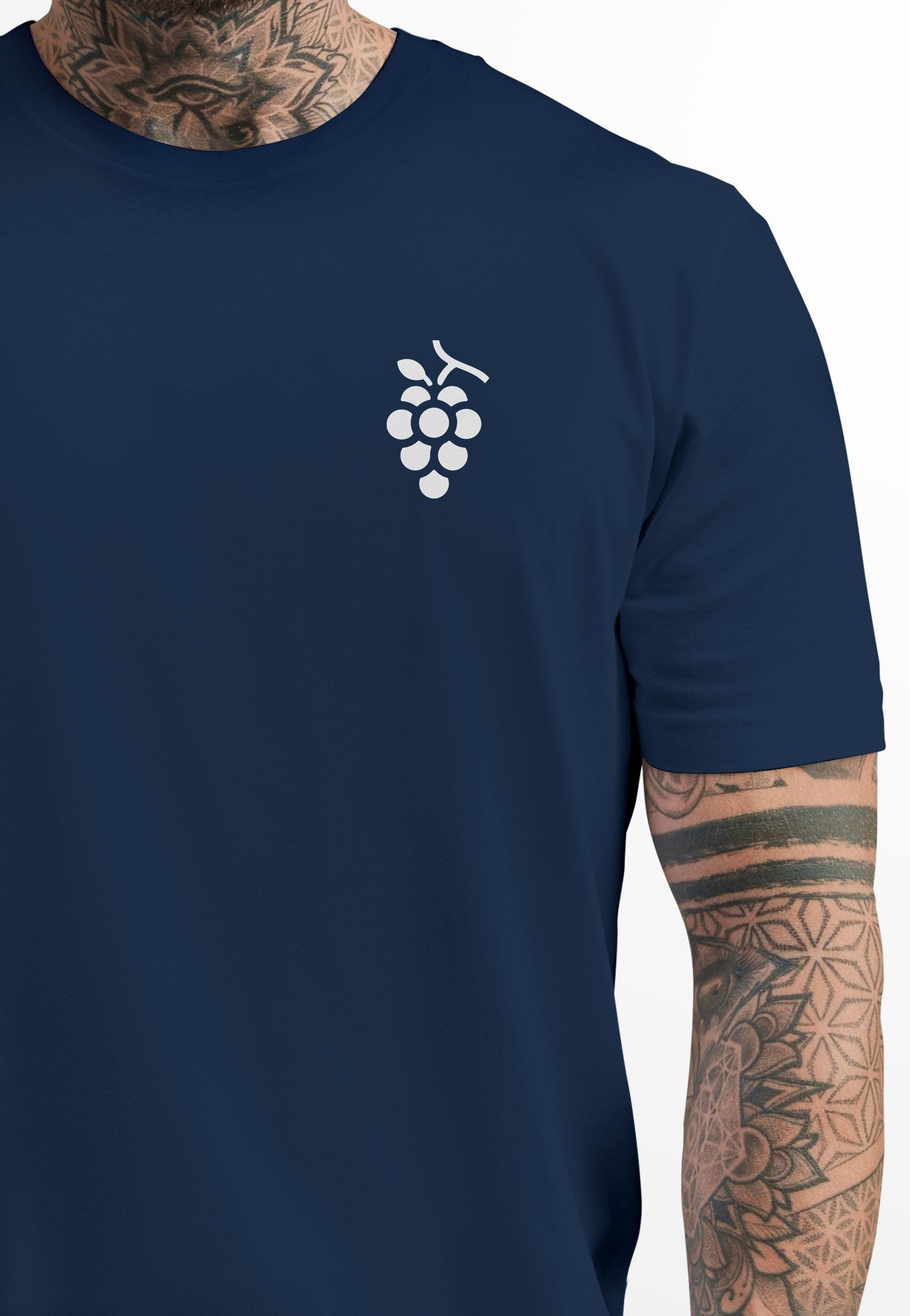 Neverless Print-Shirt Herren T-Shirt Wein Schorle günstig online kaufen