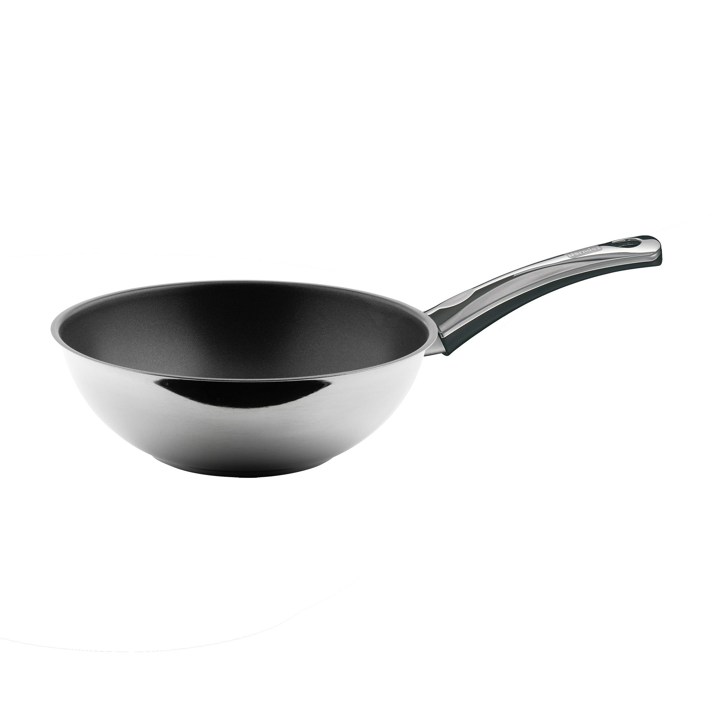 Berndes Wok 28 cm, Edelstahl, poliert - Injoy®, Edelstahl, nickelfrei