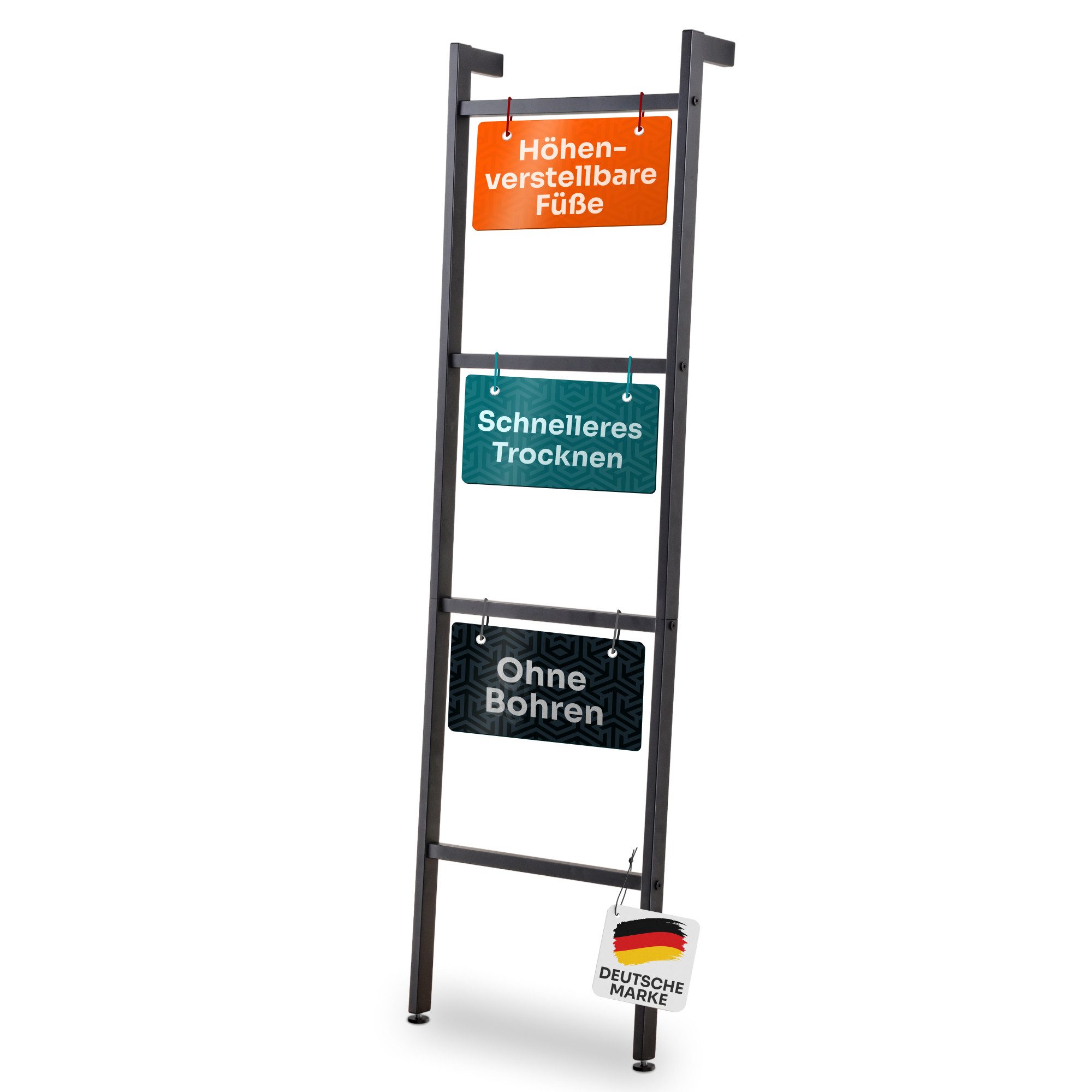 Gardissimo Handtuchleiter Deluxe Badleiter, befestigen ohne Bohren / mit hö günstig online kaufen