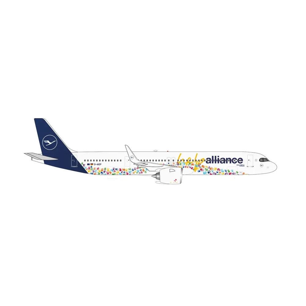 Herpa Modellflugzeug herpa - Lufthansa Airbus A321neo ''Help Alliance''