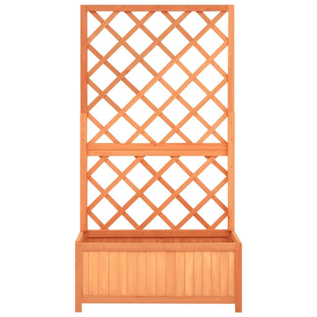 vidaXL Rankgitter 70 x 30 x 135 cm Garten-Spalier mit Blumenkasten Braun 70x30x135 cm Ta