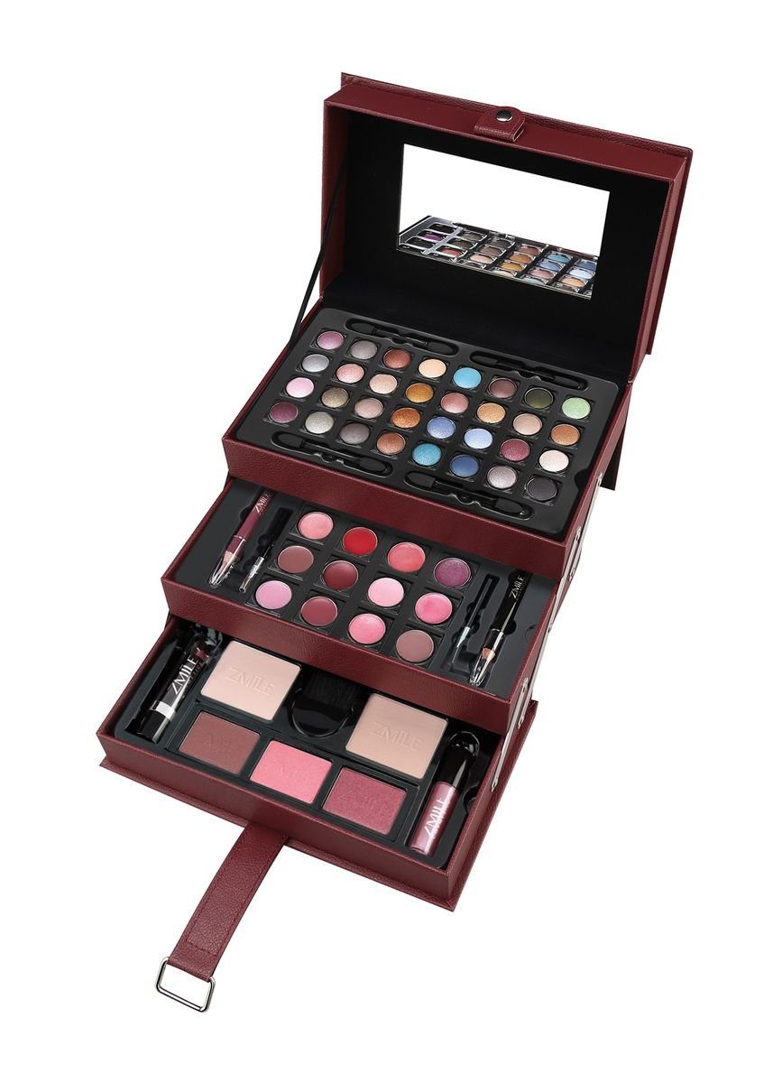 Beautycase Kosmetik-Koffer 61 Leder-Optik ZMILE Exclusives teiliges Schminkkoffer red wine COSMETICS