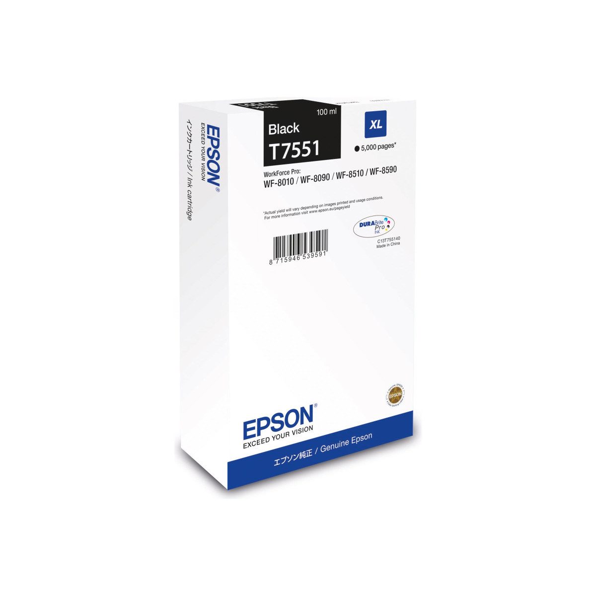 Epson T7551 Tintenpatrone schwarz XL Tintenpatrone