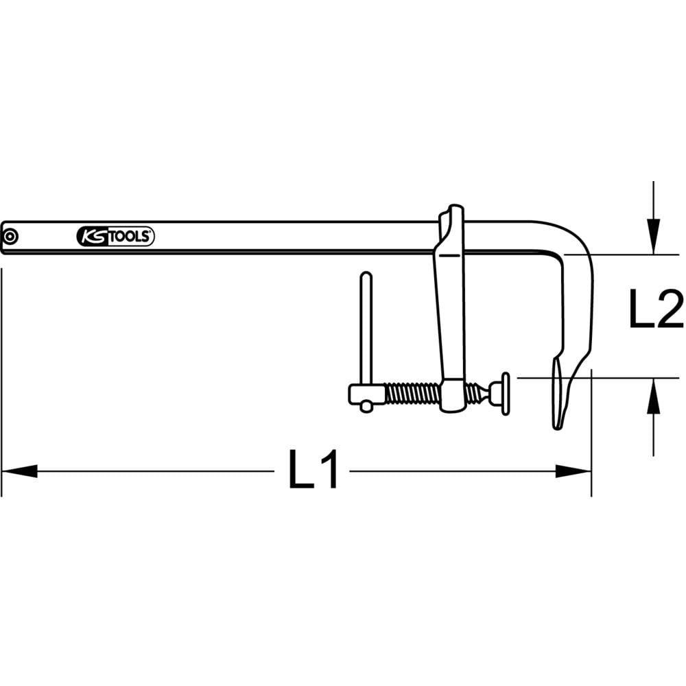 Schraubzwinge mit 80x160mm Tools Knebel, Ganzstahl-Schraubzwinge KS