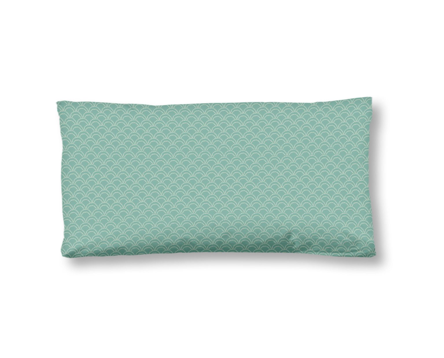 Descanso Kissenbezug Kissenbezug 40x80 cm Mako Satin Vespera grafischer Druck grün, (1 Stück), 1 x Zierkissen HIP 1* 40x80 cm grün