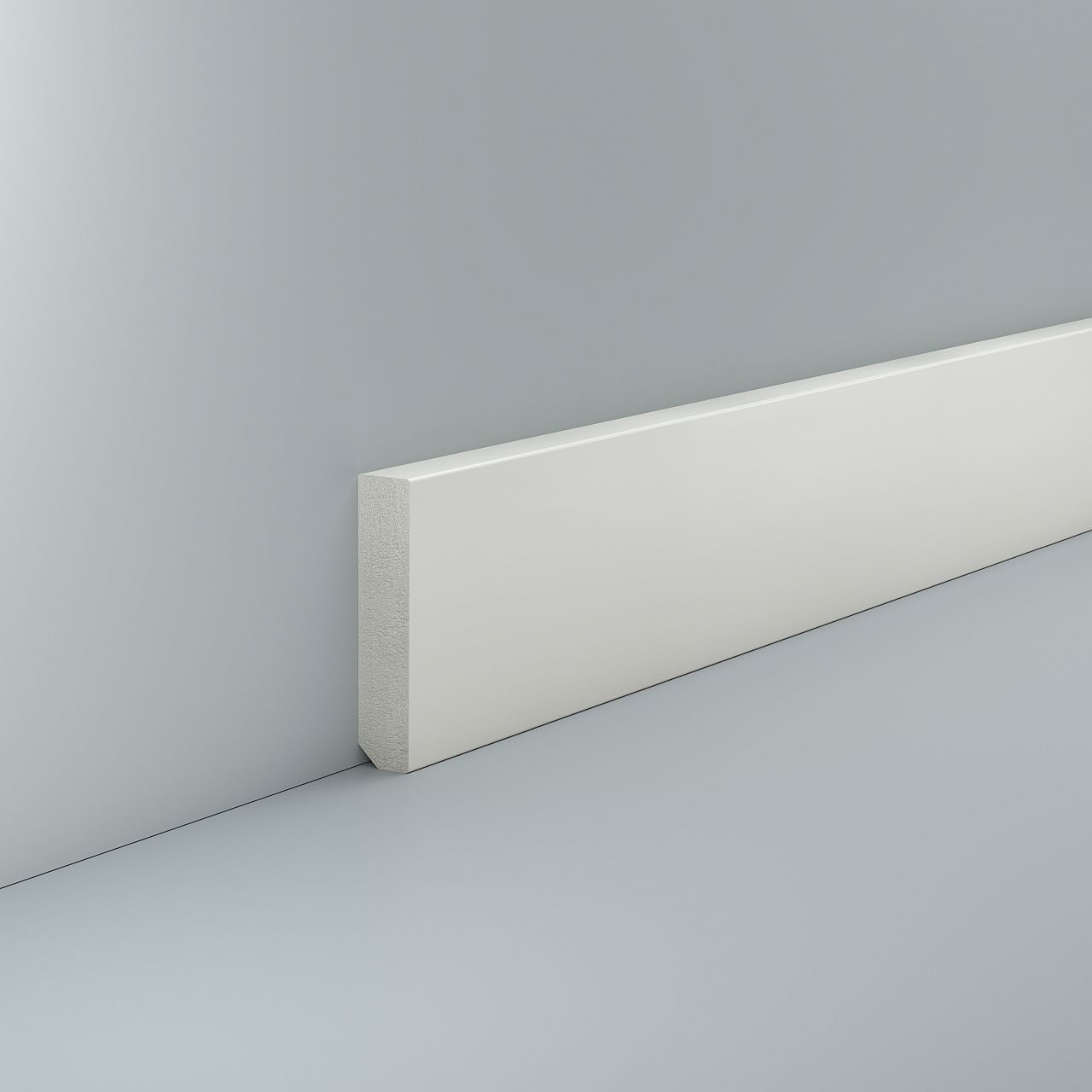 Südbrock Sockelleiste Sockelleiste Kunststoff 12 x 60 Hartschaum RAL 9016 PVC Feuchtraum, L: 250 cm, H: 6 cm, 1-St.