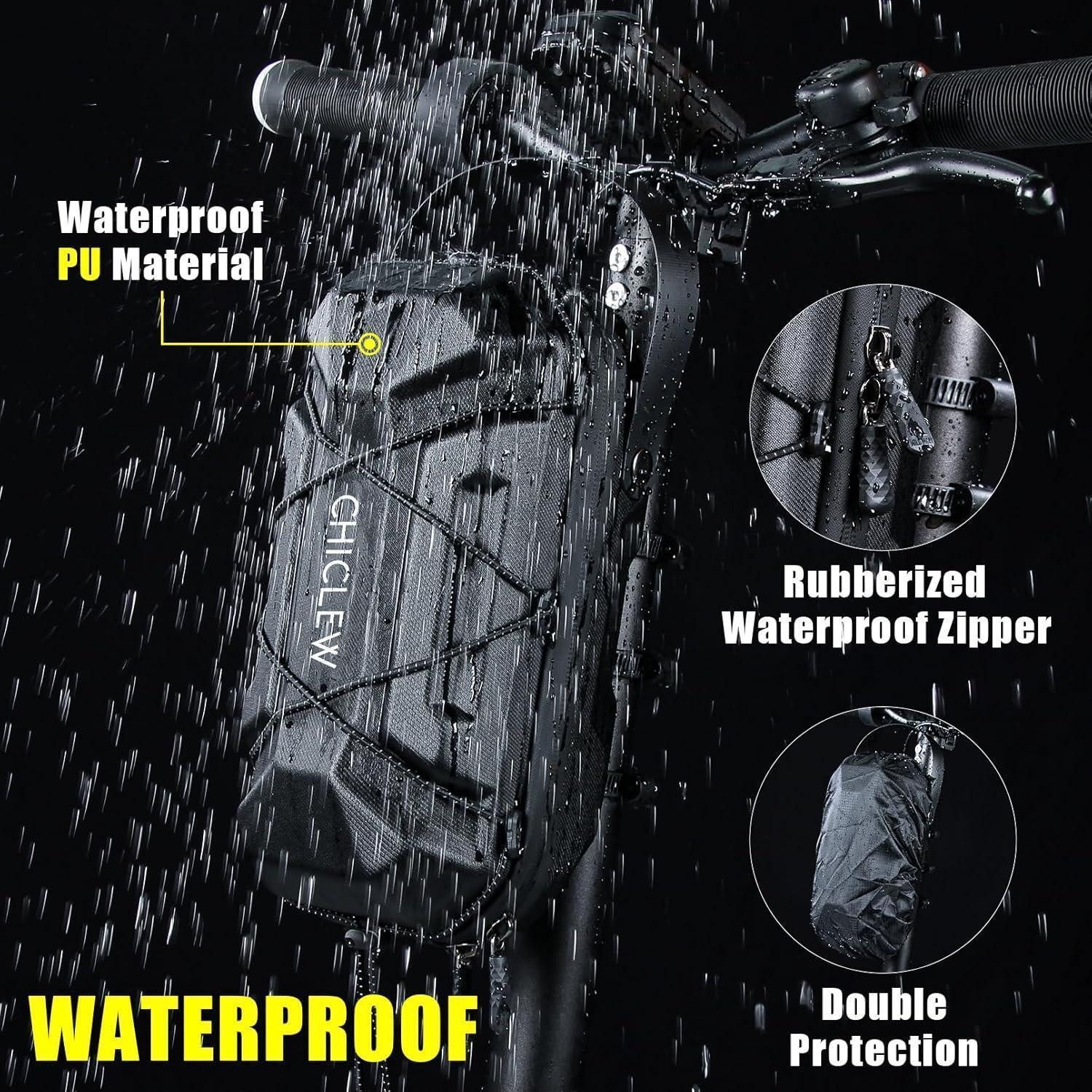 LuxusKollektion Fahrradständer Scooter Tasche 3L Schnellverschluss Wasserdicht Lenkertasche Gd6x-3l – Bild 5 von 5