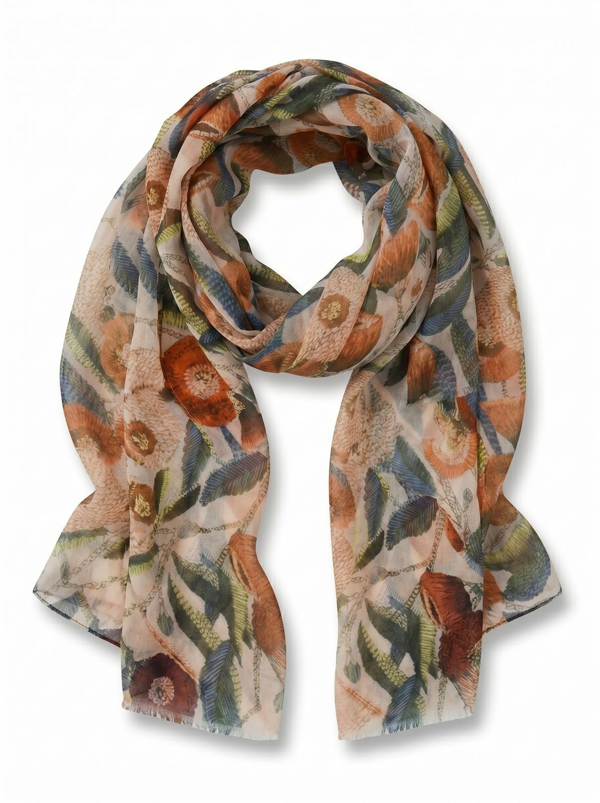 styleBREAKER Modeschal Leichter Viskose Schal mit Blumenmuster, (1-St)
