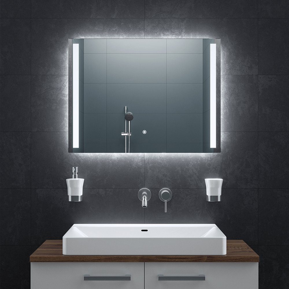 Bringer Badspiegel BRS103, Badezimmerspiegel mit Anti-Beschlag und Speicherfunktion