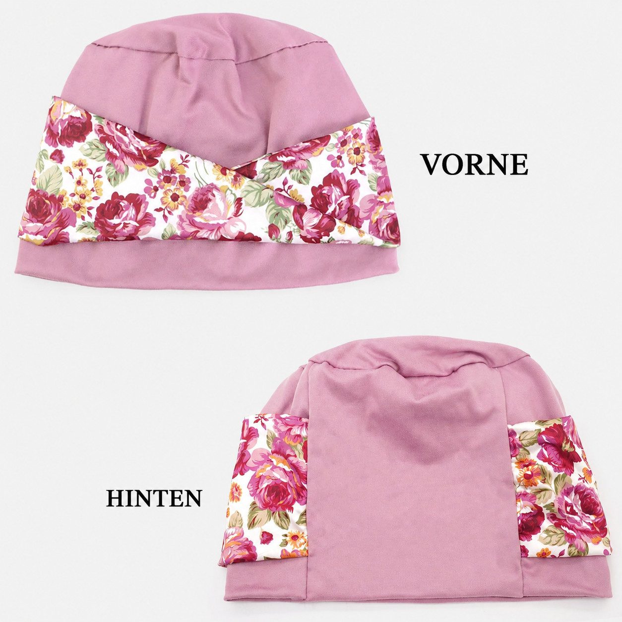 nsihing Turbanmütze Turbanmütze Damen, Boho Blumenmuster, Elastische Kopfbedeckung Weich, Atmungsaktiv & Bequem für Alltag und Freizeit – Bild 3 von 5