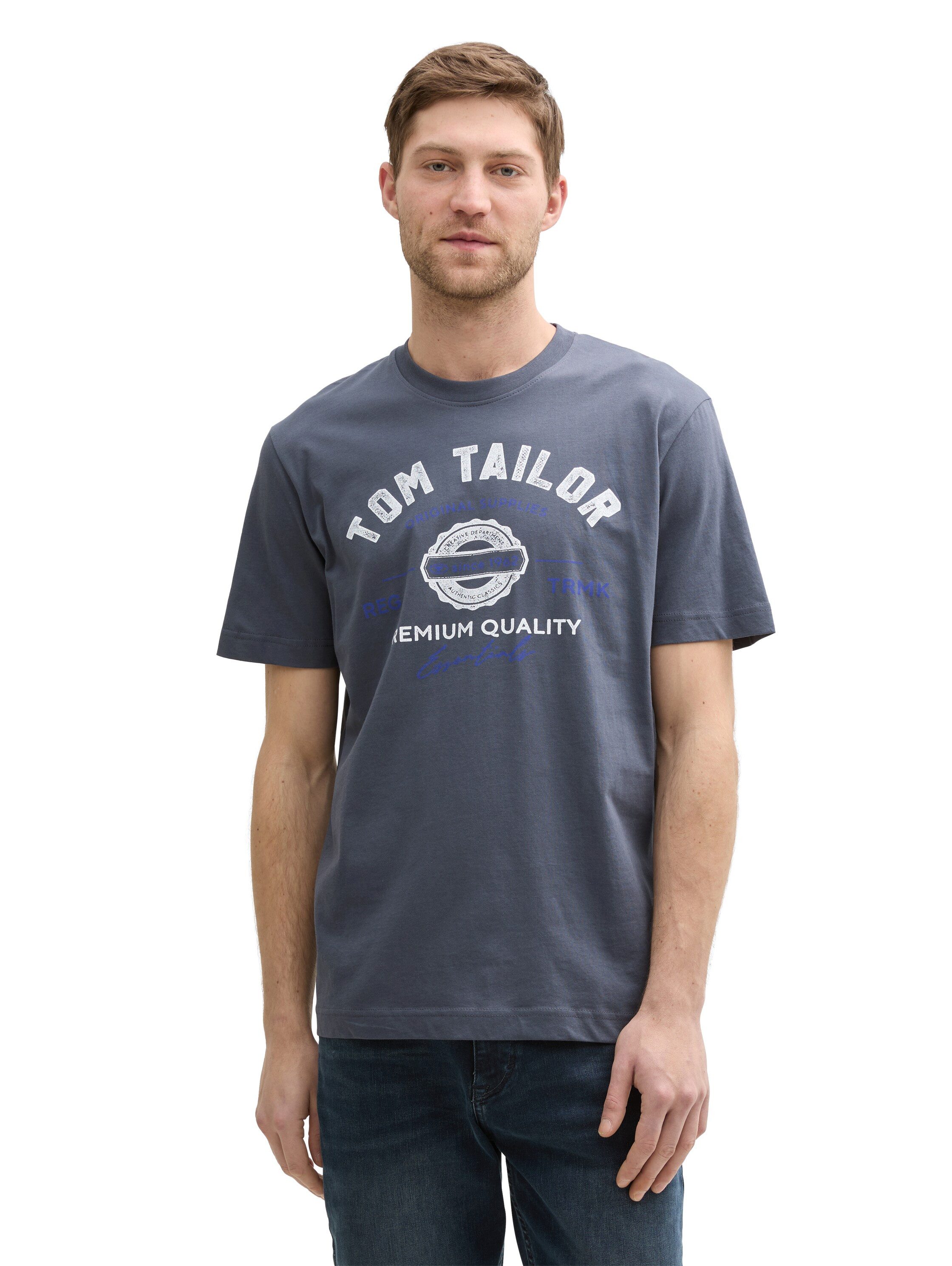 TOM TAILOR T-Shirt mit großem Logofrontprint günstig online kaufen