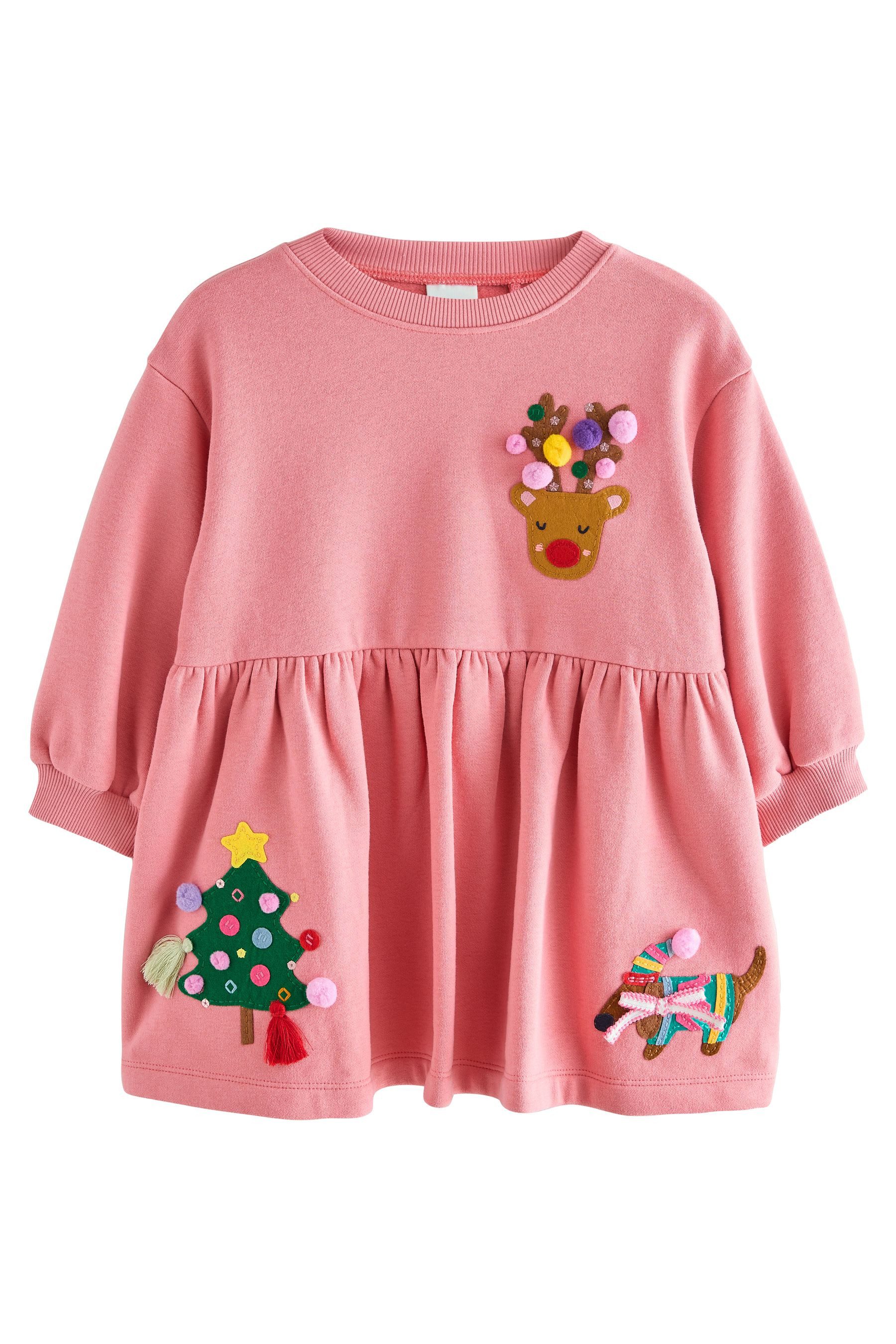 Next Jerseykleid Sweatshirt-Kleid mit Zierdetails (1-tlg)