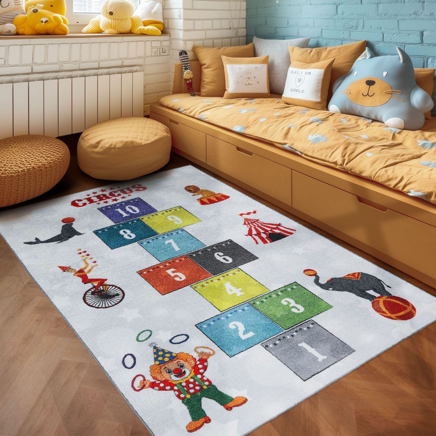 SIMPEX24 Teppich Hüpfspiel Design, Rechteckig, Höhe: günstig online kaufen