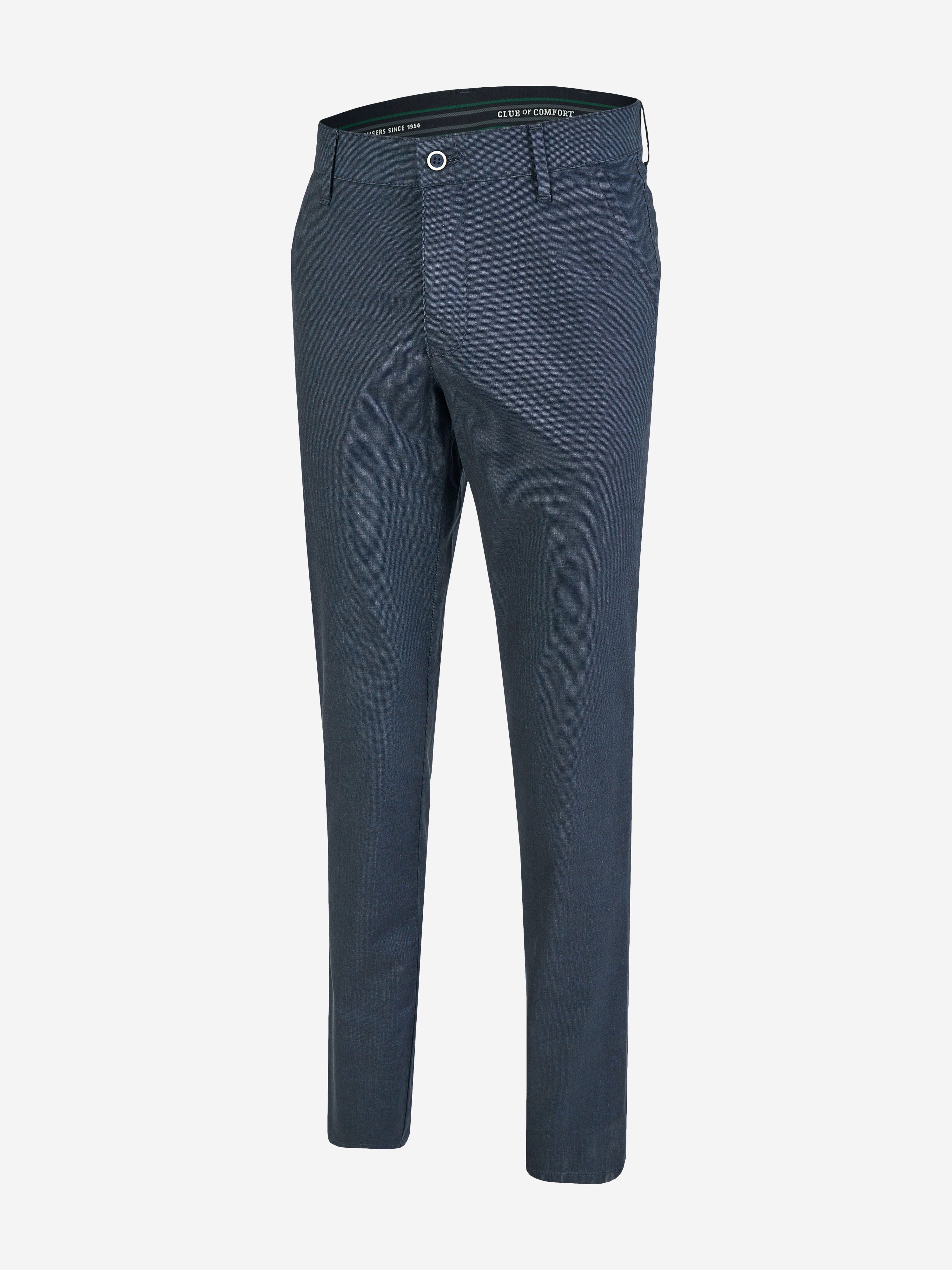 Club of Comfort Chinohose Chino/Flat Front Hose GARVEY 6910 - dunkelblau - Herrenhose - 255 ["Wool-Look ist die hautsympathische Alternative zur klassischen