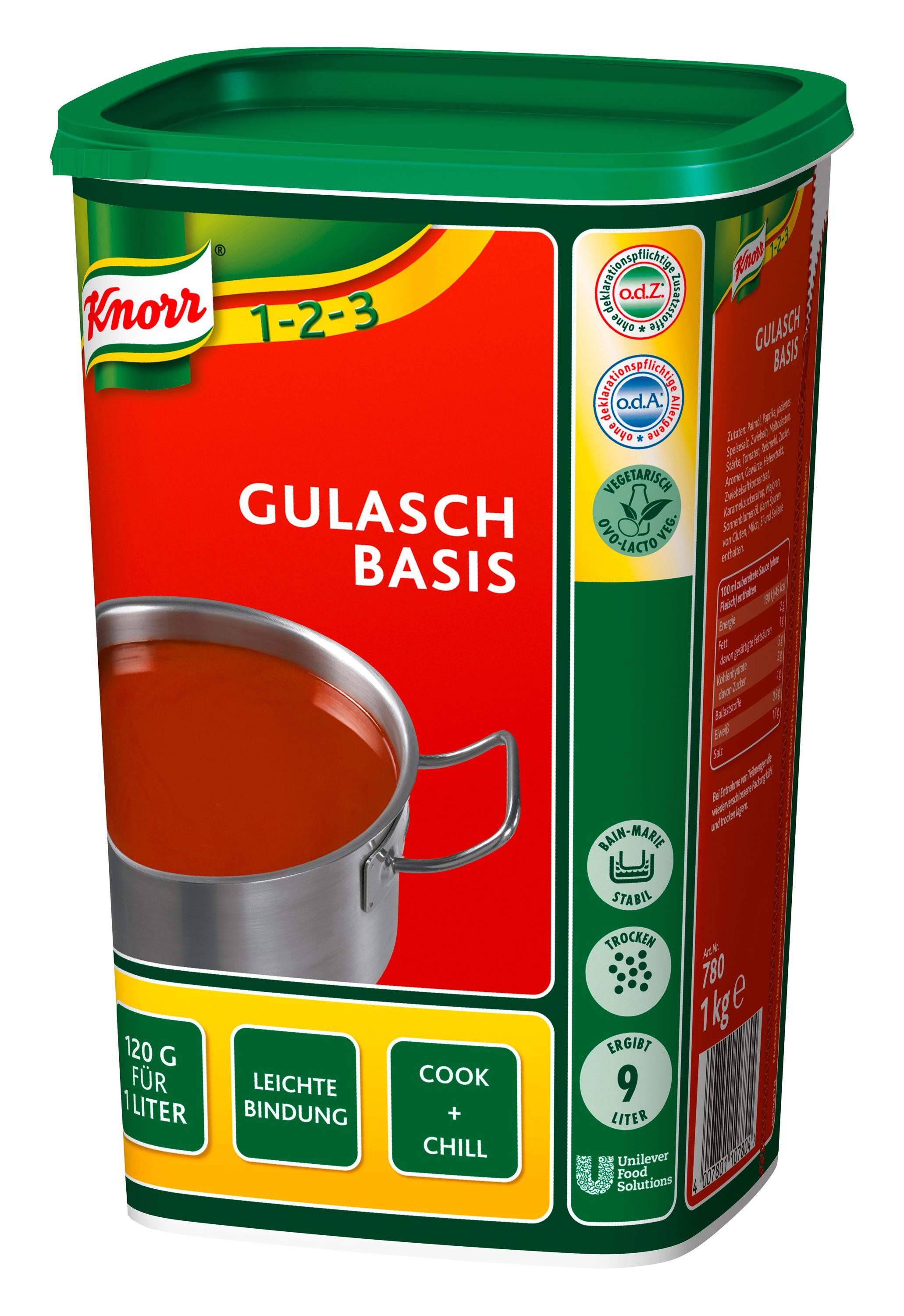Knorr Saucen, Knorr Gulaschbasis würzig abgeschmeckt ideal für Fleischgerichte 1000g