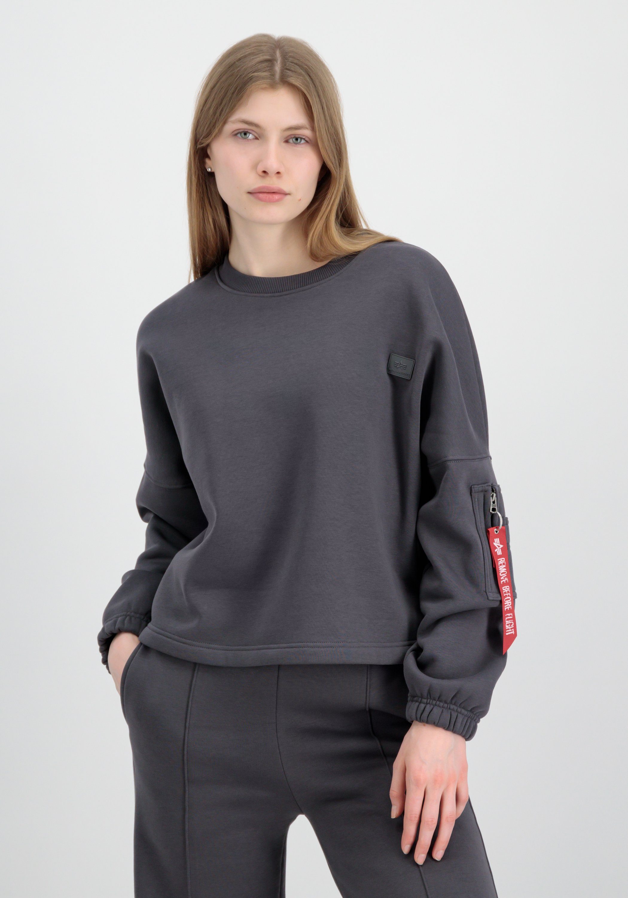 Alpha Industries Sweater ALPHA INDUSTRIES Women - Sweatshirts X-Fit Label OS Sweater Wmn