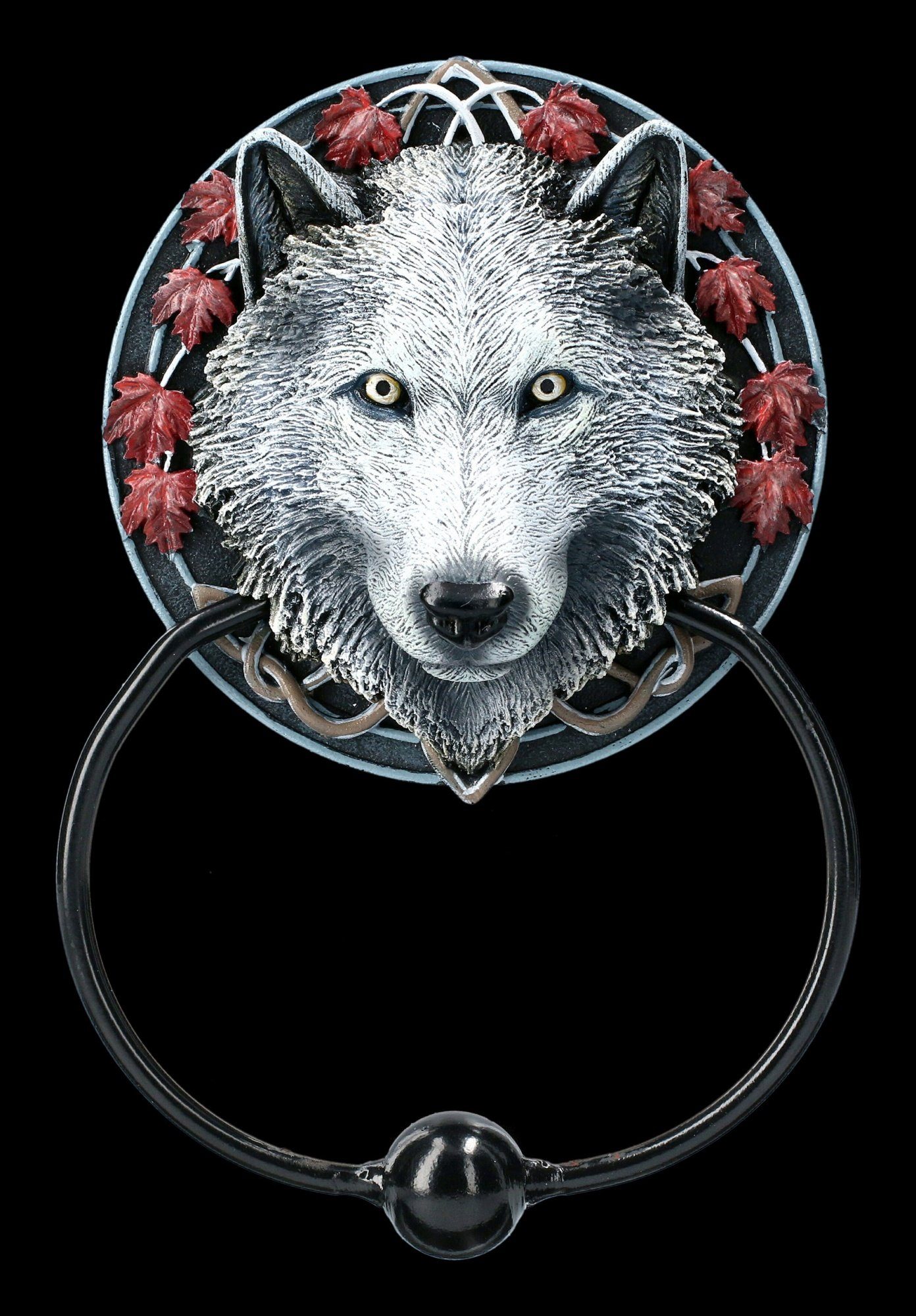 Figuren Shop GmbH Dekoobjekt Türklopfer Wolf - Guardian of the Fall - Lisa Parker Fantasy Dekoration | Deko-Objekte