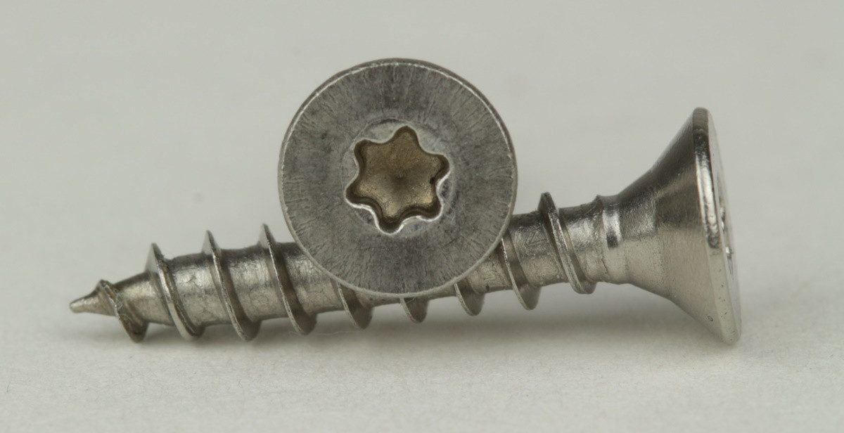 Schäfer-Peters GmbH Spanplattenschraube Spanplattenschraube Senkkopf, Edelstahl A2, 6,0x40 mm, TX 25, (100 St)
