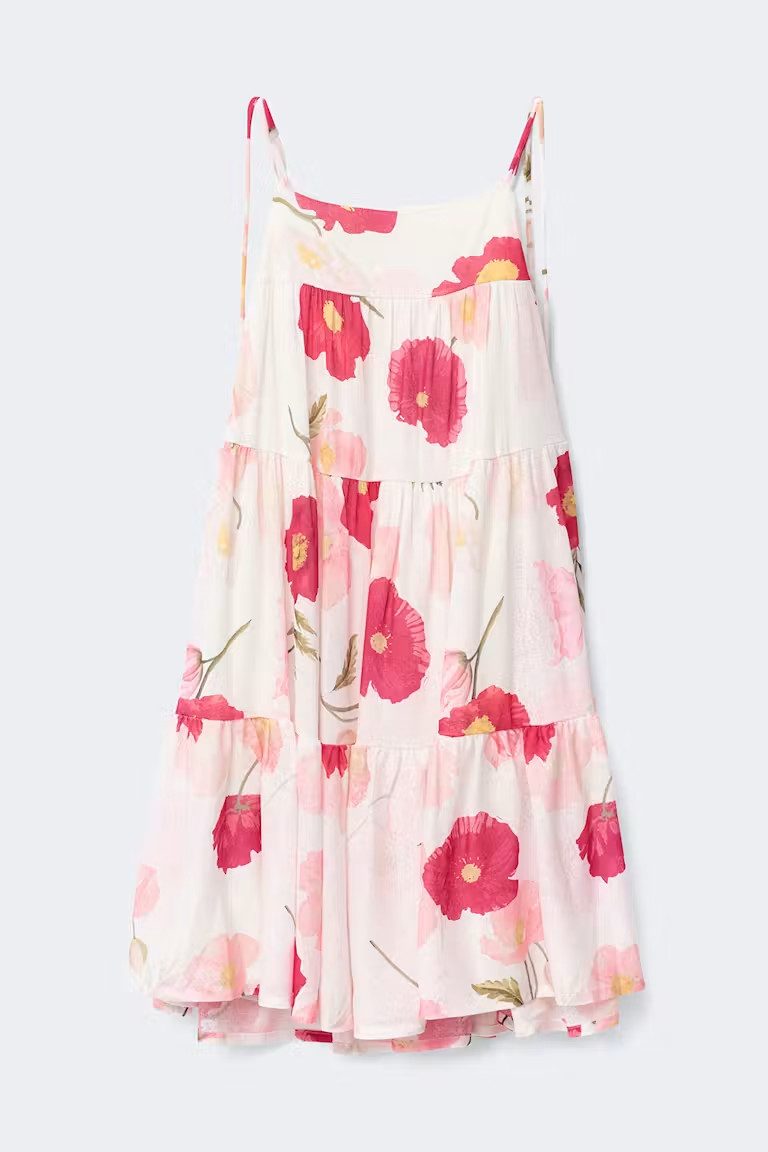 Gina Tricot Sommerkleid - Blumiges Sommerkleid - Kleid Damen mit Trägern
