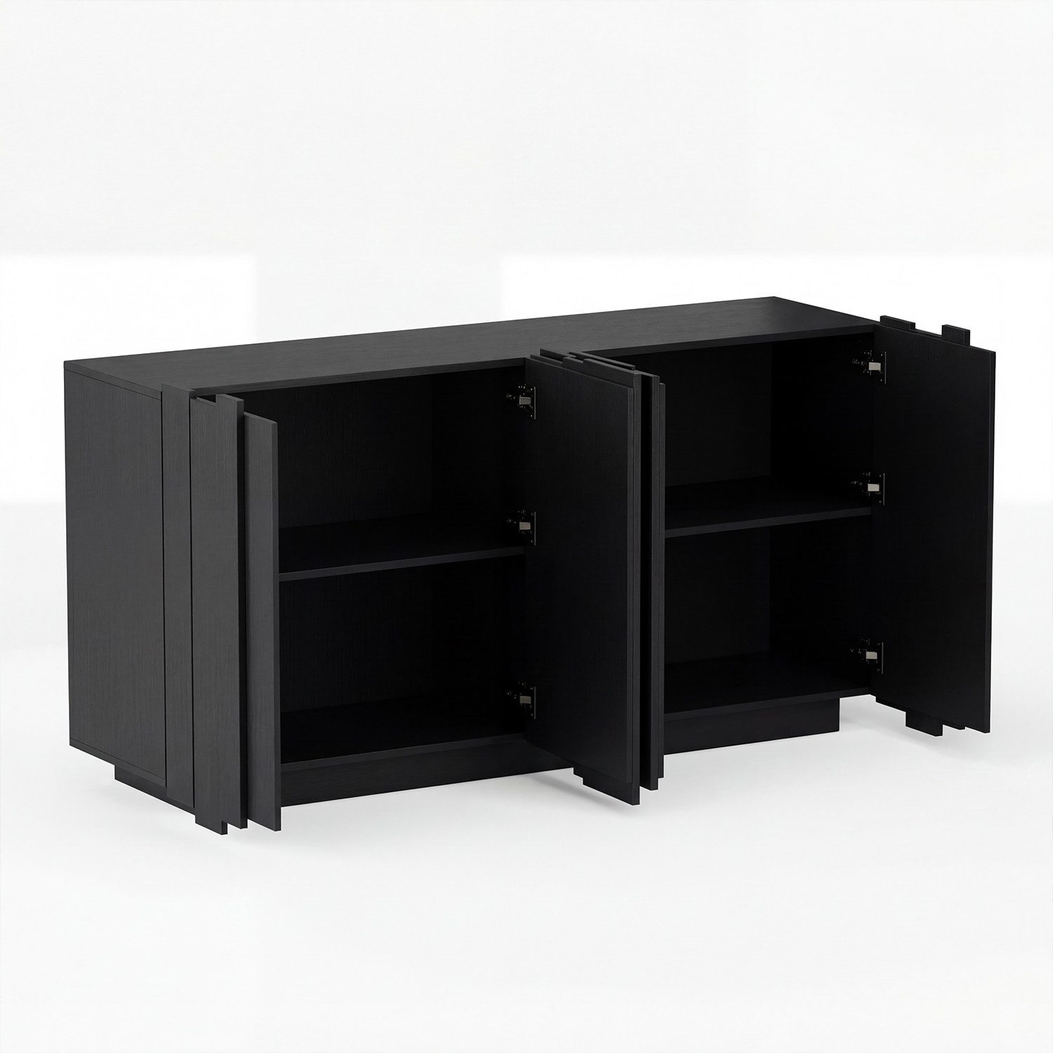 HOMSEE Sideboard 50 cm 4 Türen mit 3D Front modernes Design Stauraum, mit eleganter Struktur für Wohnzimmer & Essbereich – Bild 4 von 5