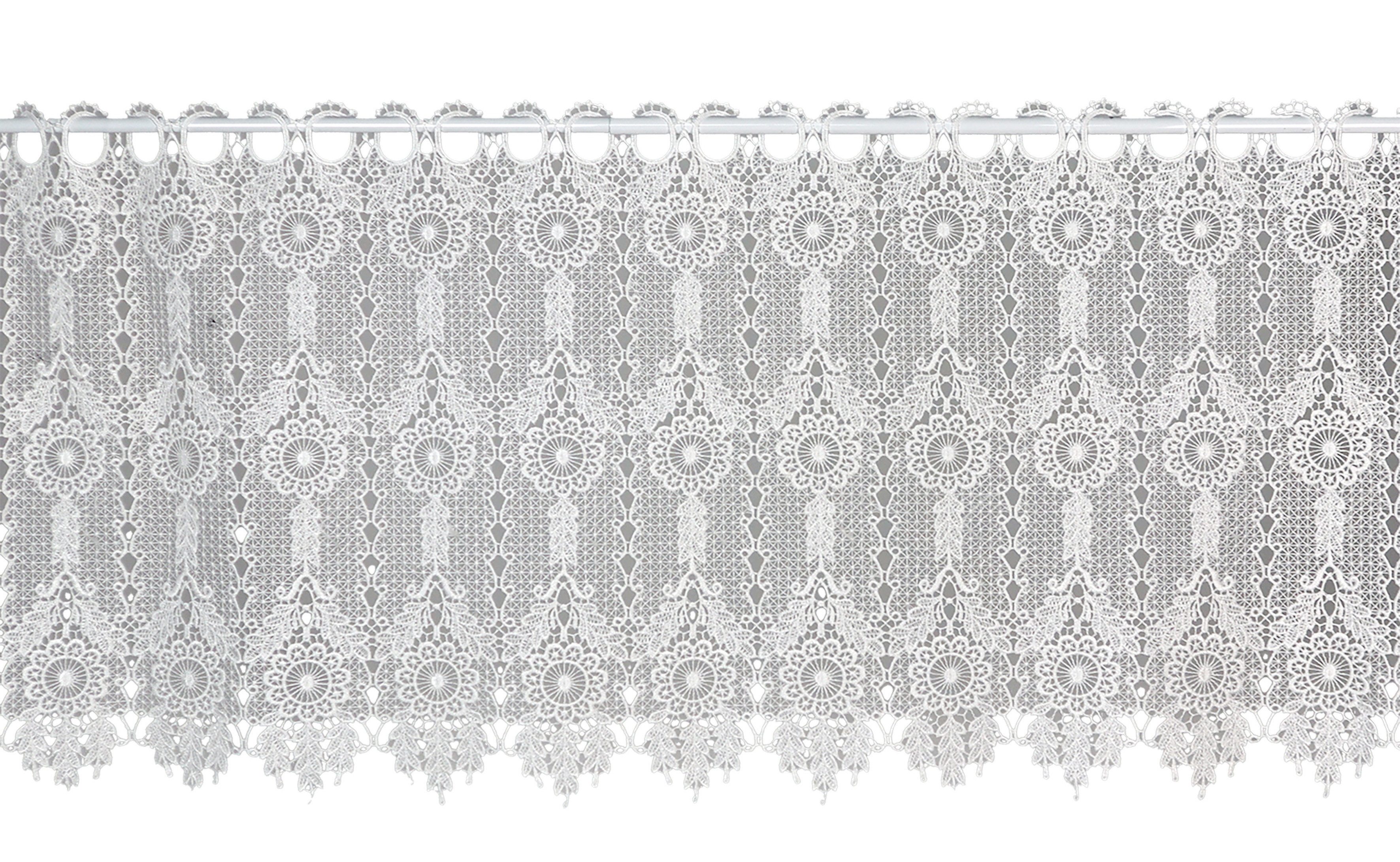 Clever-Kauf-24 Scheibengardine Scheibengardine Bistrogardine, Macrame Optik günstig online kaufen
