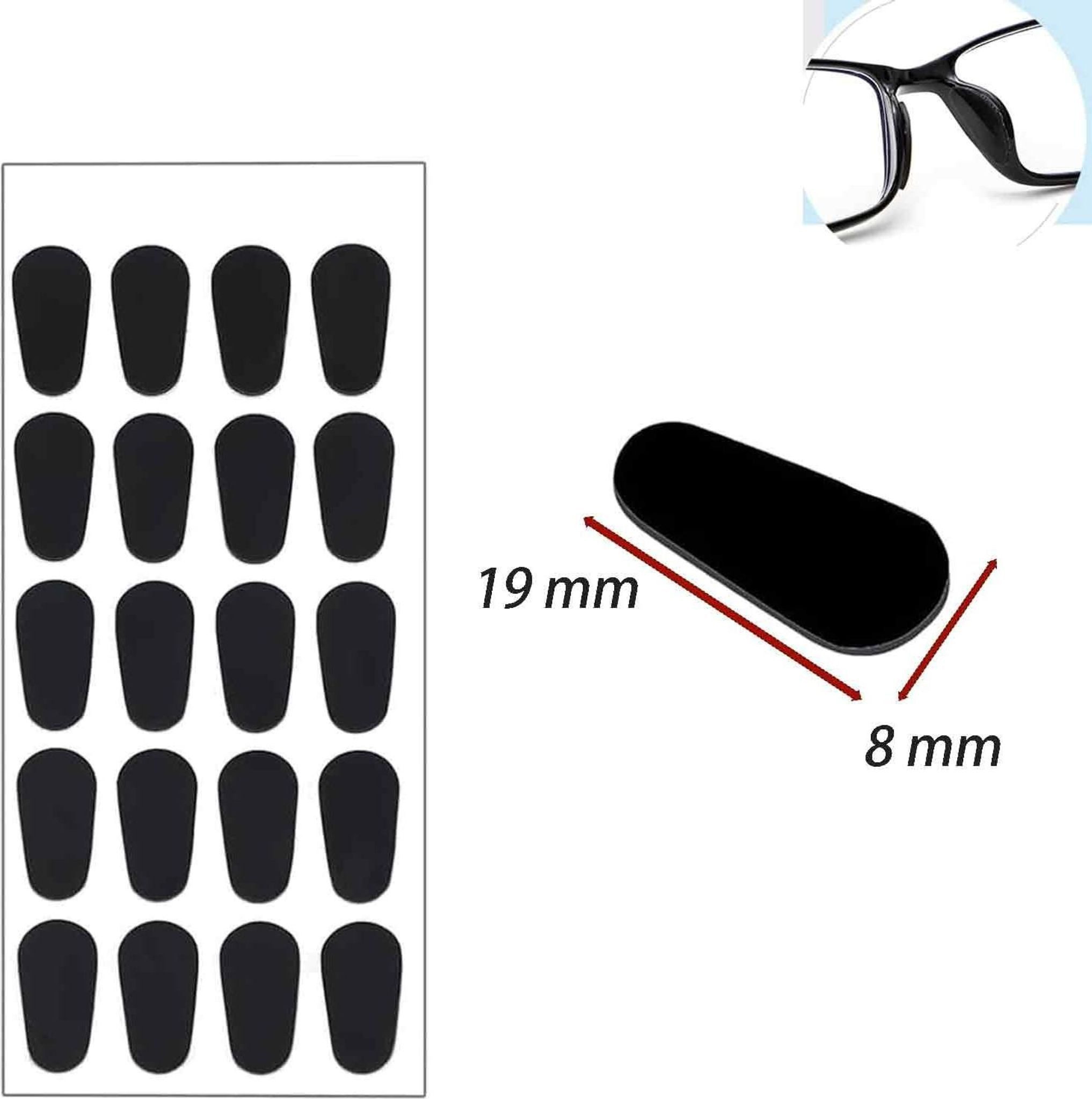 FELIXLEO Brillengestell Silikon Nasenpads Brille 30 Paar 1mm selbstklebend rutschfest Schwarz