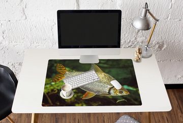 MuchoWow Gaming Mauspad Fisch - Wasser - Pflanze (1-St), Büro für Tastatur und Maus, Mousepad Gaming, 90x60 cm, XXL, Großes