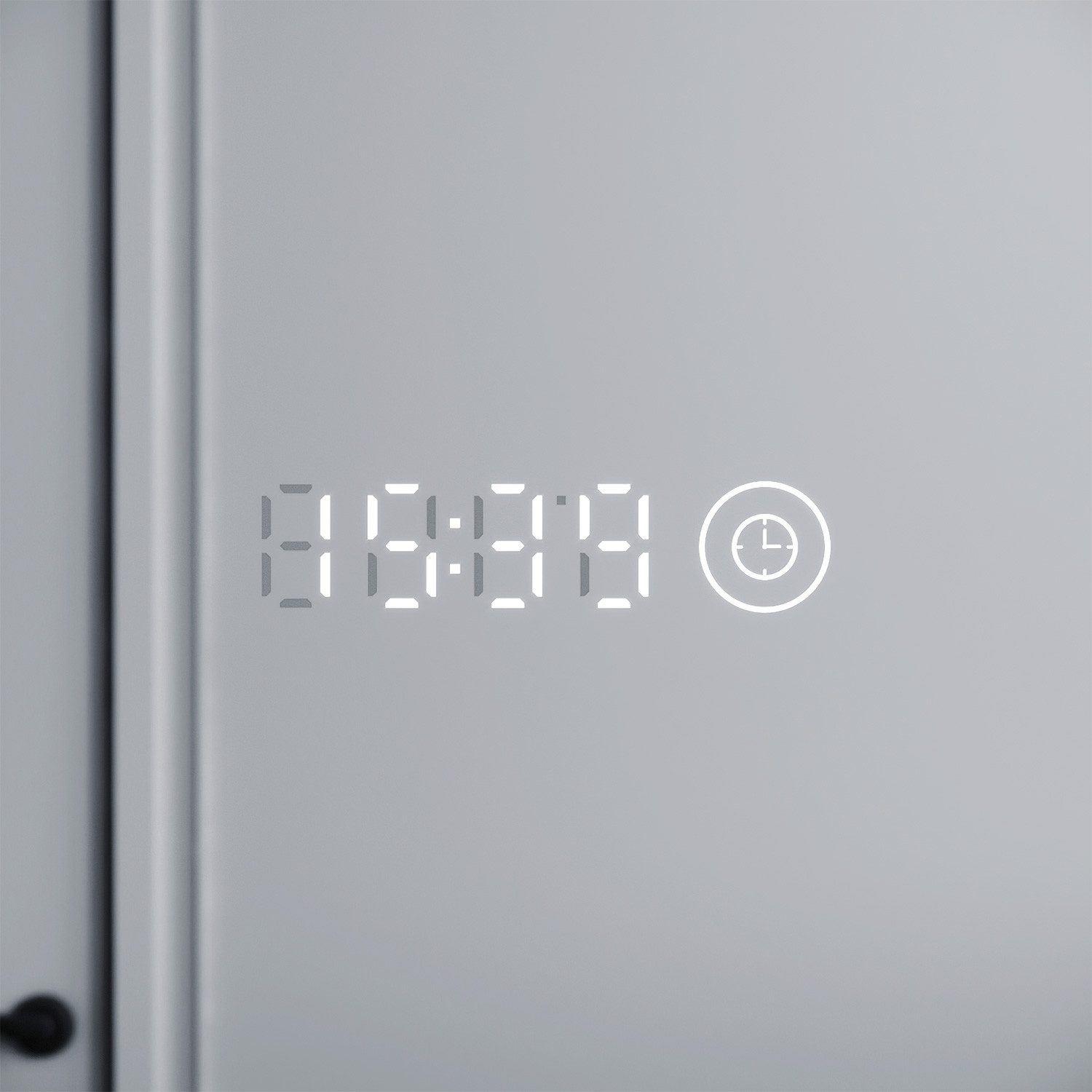 SONNI Badspiegel Badspiegel mit LED Uhr Temperaturanzeige 120x60 cm Badezimmerspiegel, IP44 Energiesparend Wandspiegel mit Beleuchtung Lichtspiegel