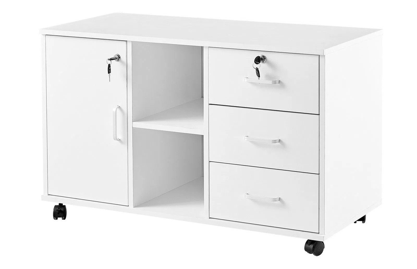 Ofcasa Aktenschrank Rollcontainer Abschließbar mit 3 günstig online kaufen