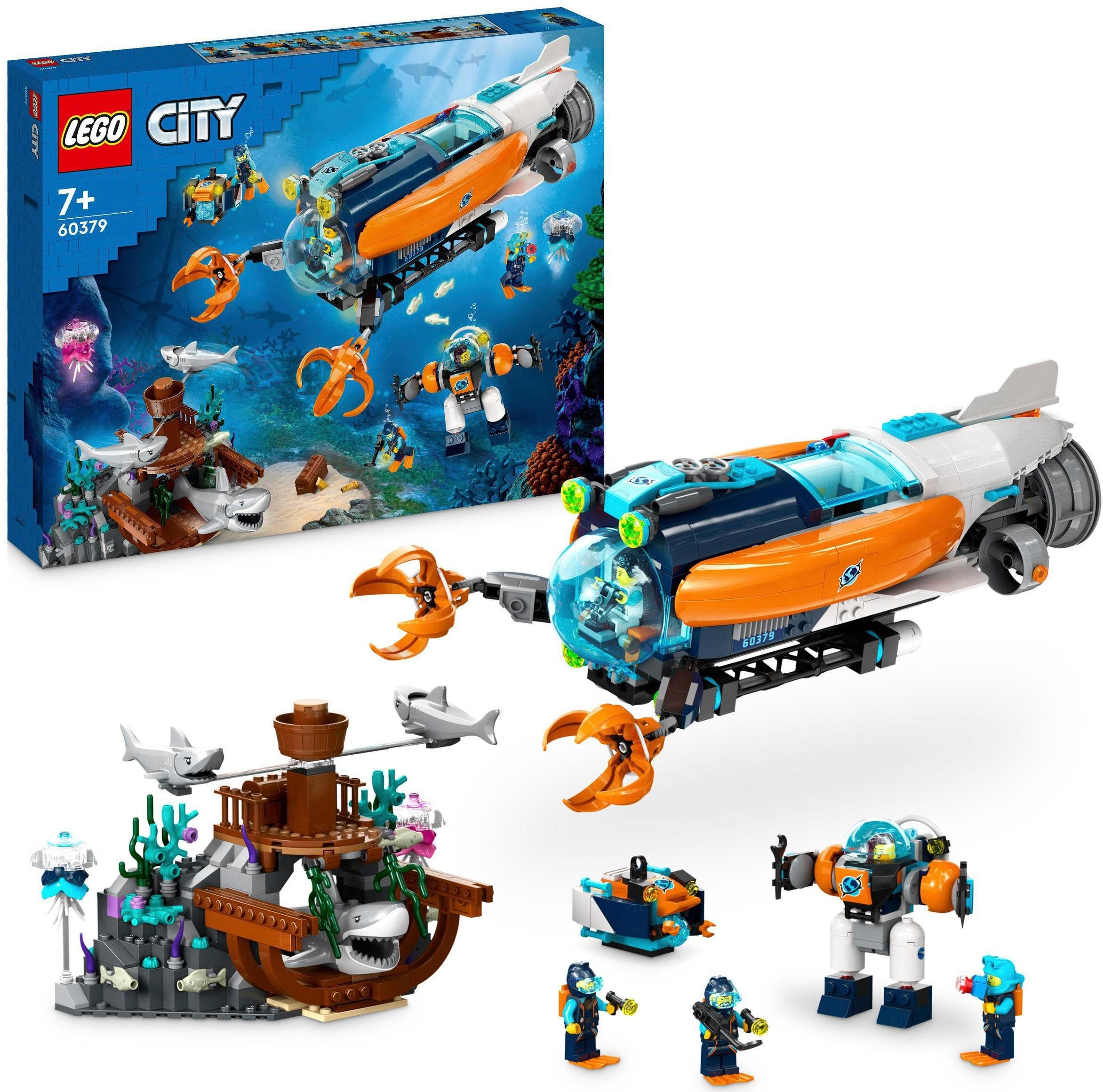 LEGO® LEGO® Made City, Forscher-U-Boot (842 Europe St), Konstruktionsspielsteine (60379), in