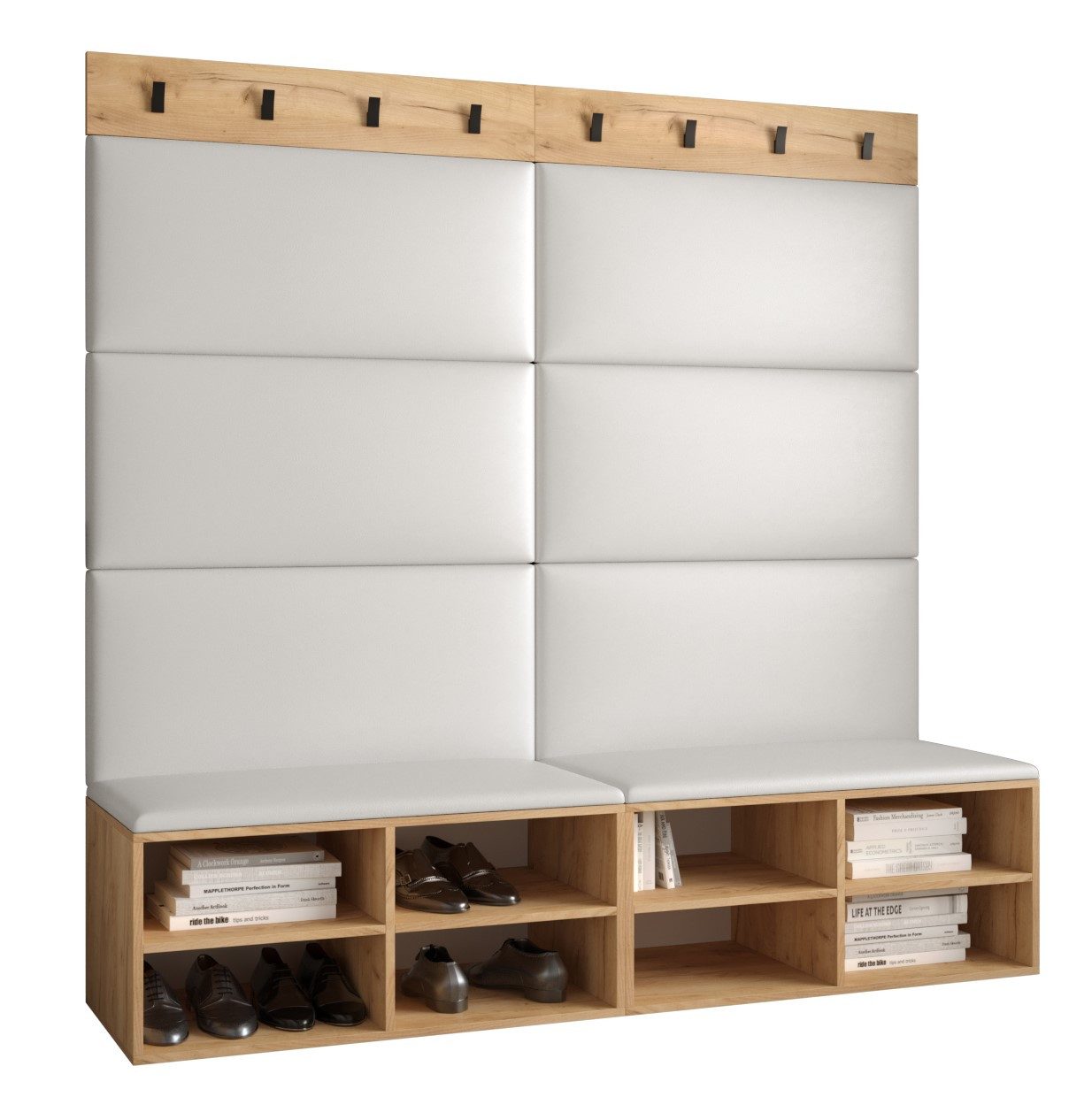 ABIKS MÖBEL Garderoben-Set MIRO Set 7, Garderobe mit gepolsterten Paneelen, Modern Design