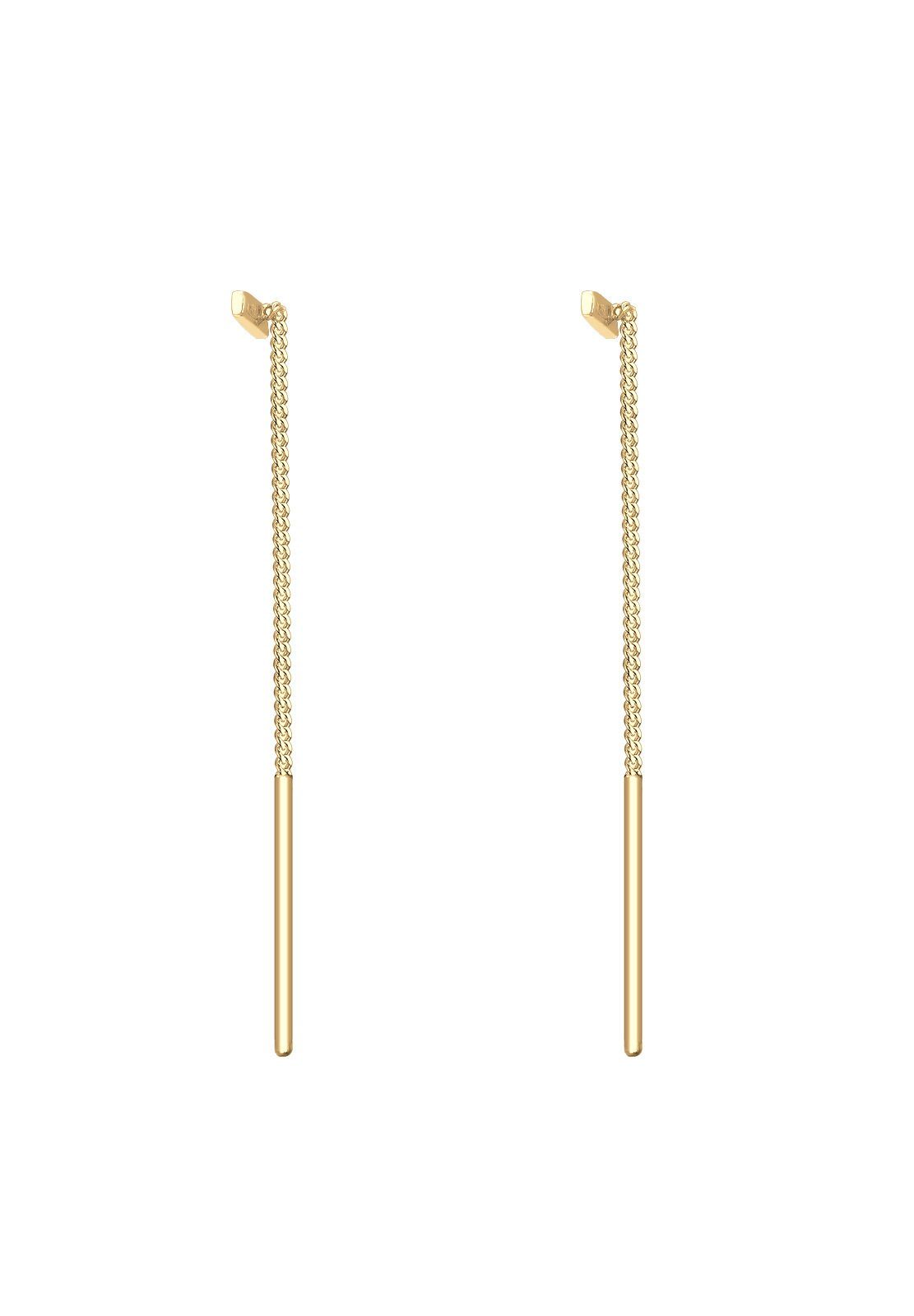 Elli Paar Ohrhänger Durchzieher Kette Geo Trend Stift Schmuck Geschenk 925 Silber, Geo – Bild 3 von 5