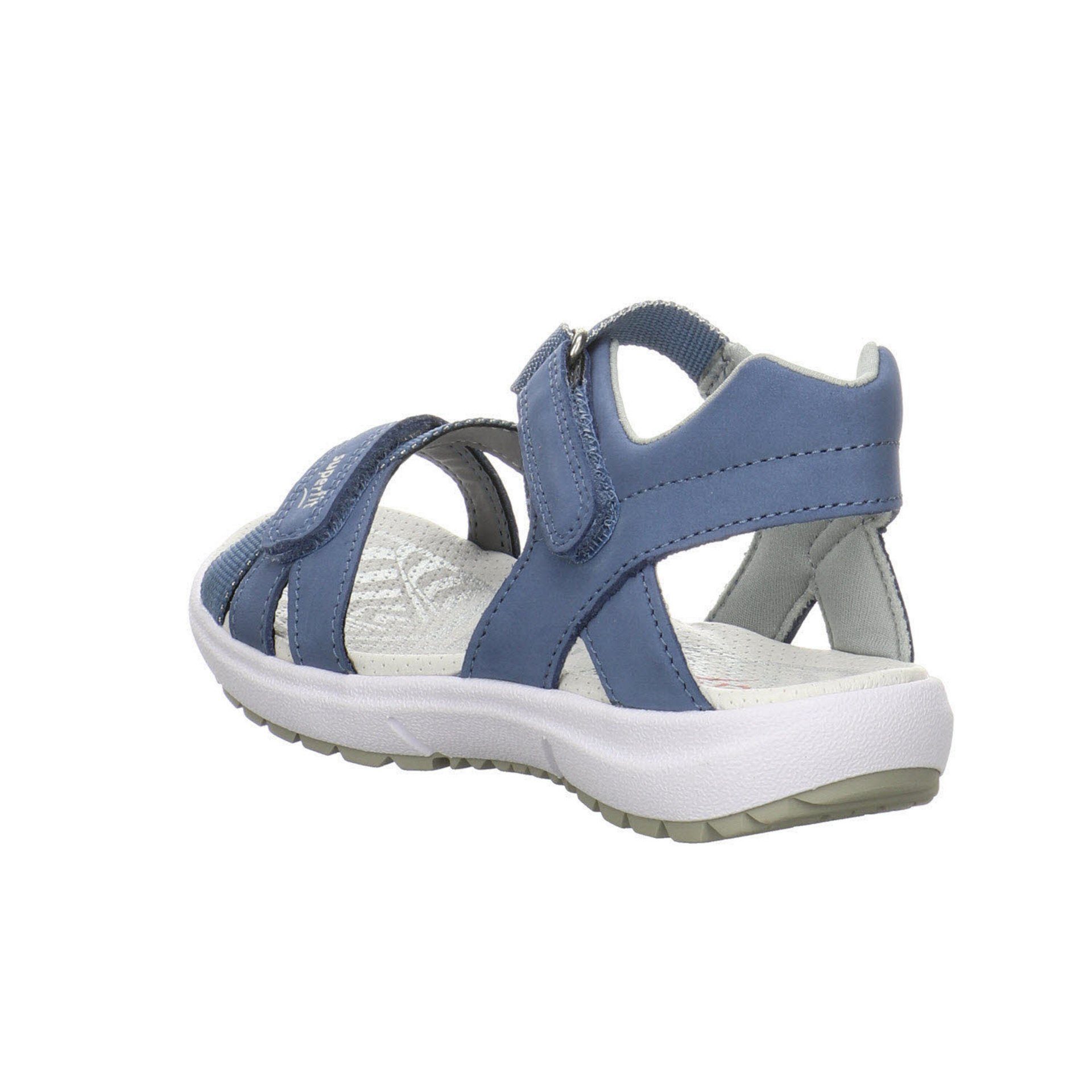 Sandale blau Leder-/Textilkombination Rainbow Sandale Sandalen Mädchen Schuhe Legero mittel Superfit