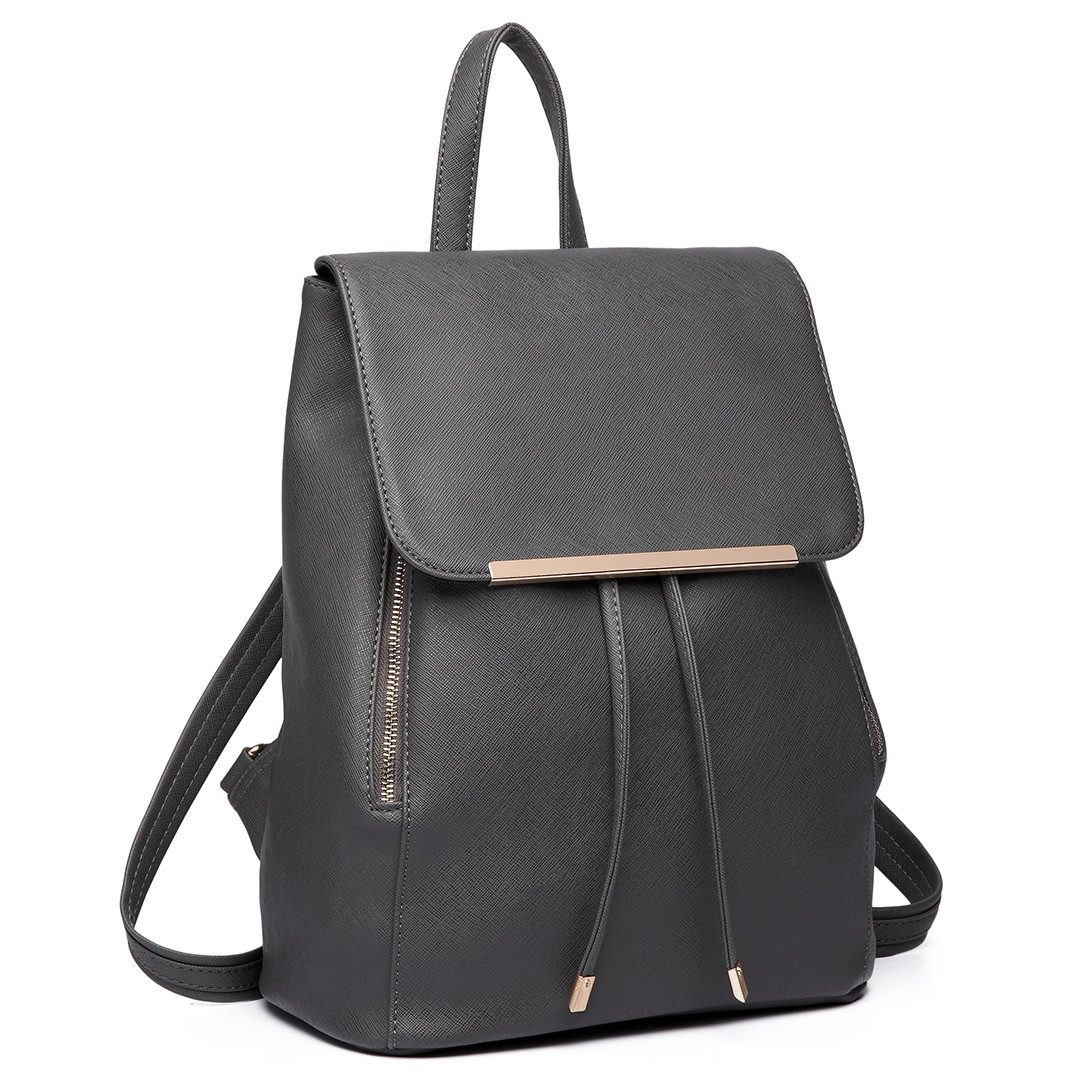 Cityrucksack Damen Rucksack aus Kunstleder – Elegant mit Rolltop.