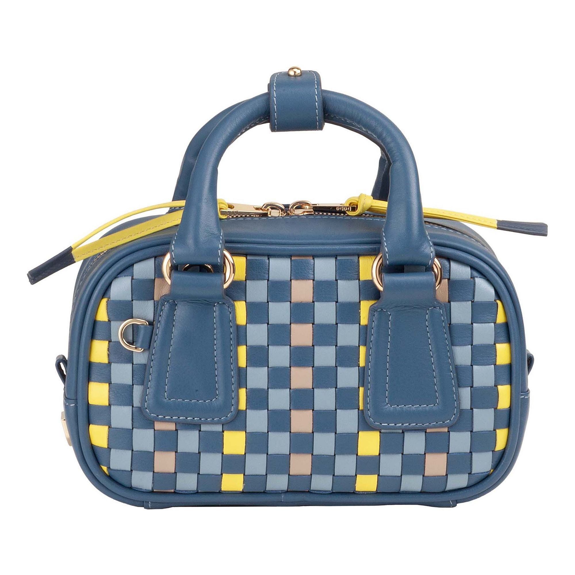 DuDu Henkeltasche Woven, Leder