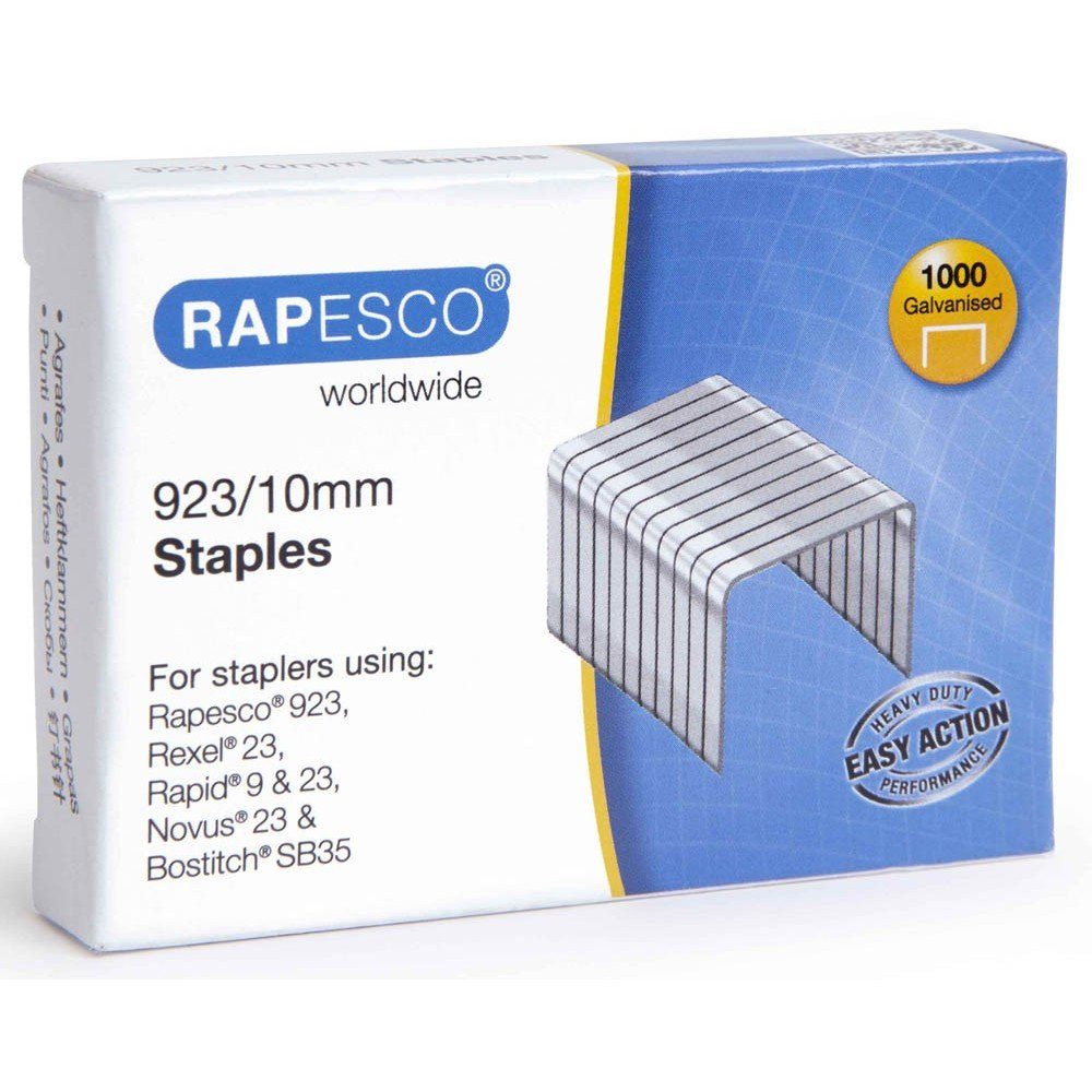 923/10, verzinkt, Stück Heftklammern 1.000 Kugelschreiber RAPESCO RAPESCO