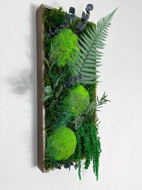 Gedankenwunder Manufaktur Bild Moosbild Ranken Dschungel Holz Rahmen Wandgarten Rechteck